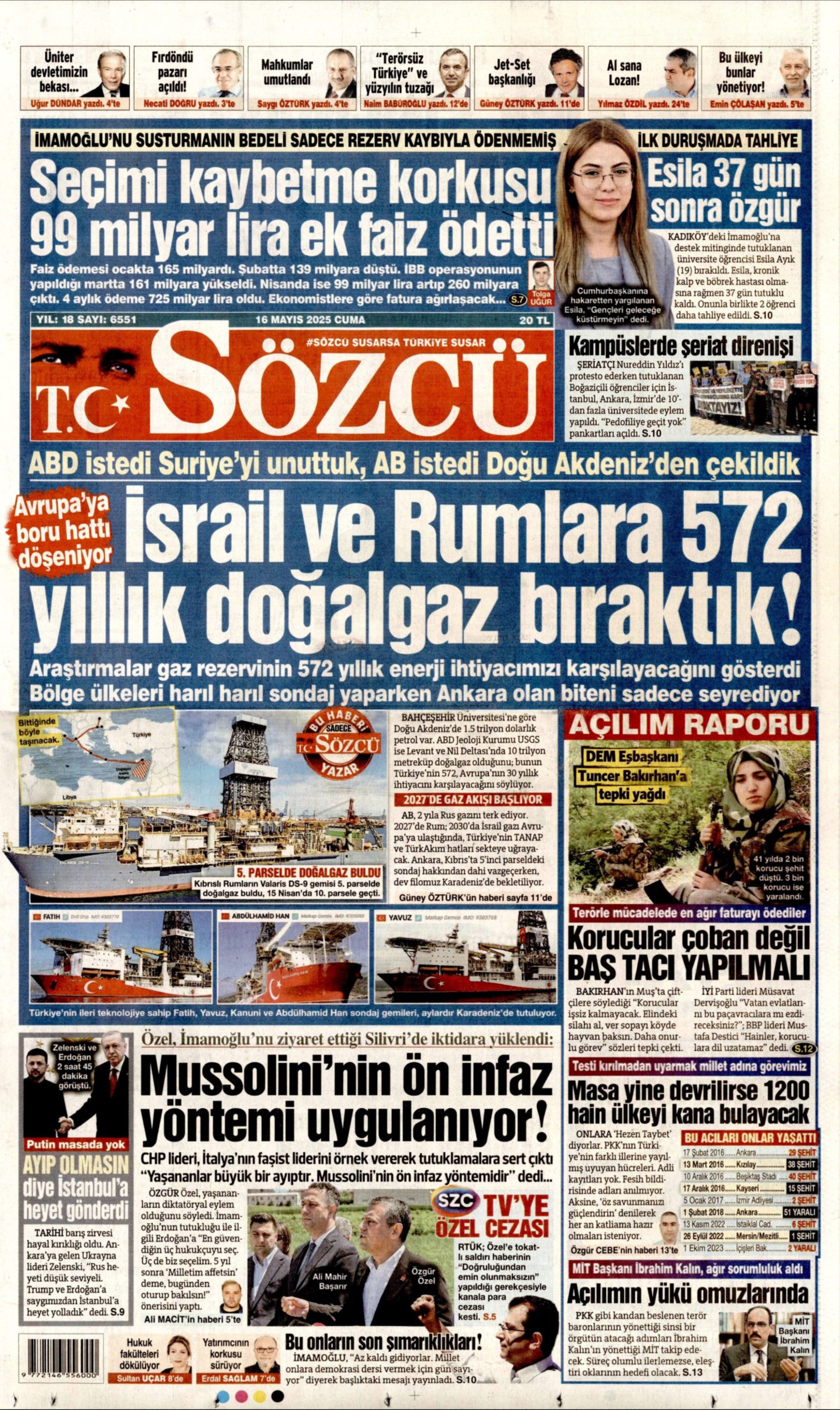 16 Mayıs 2025 gazete manşetleri: Yeni kayyum modeli geliyor