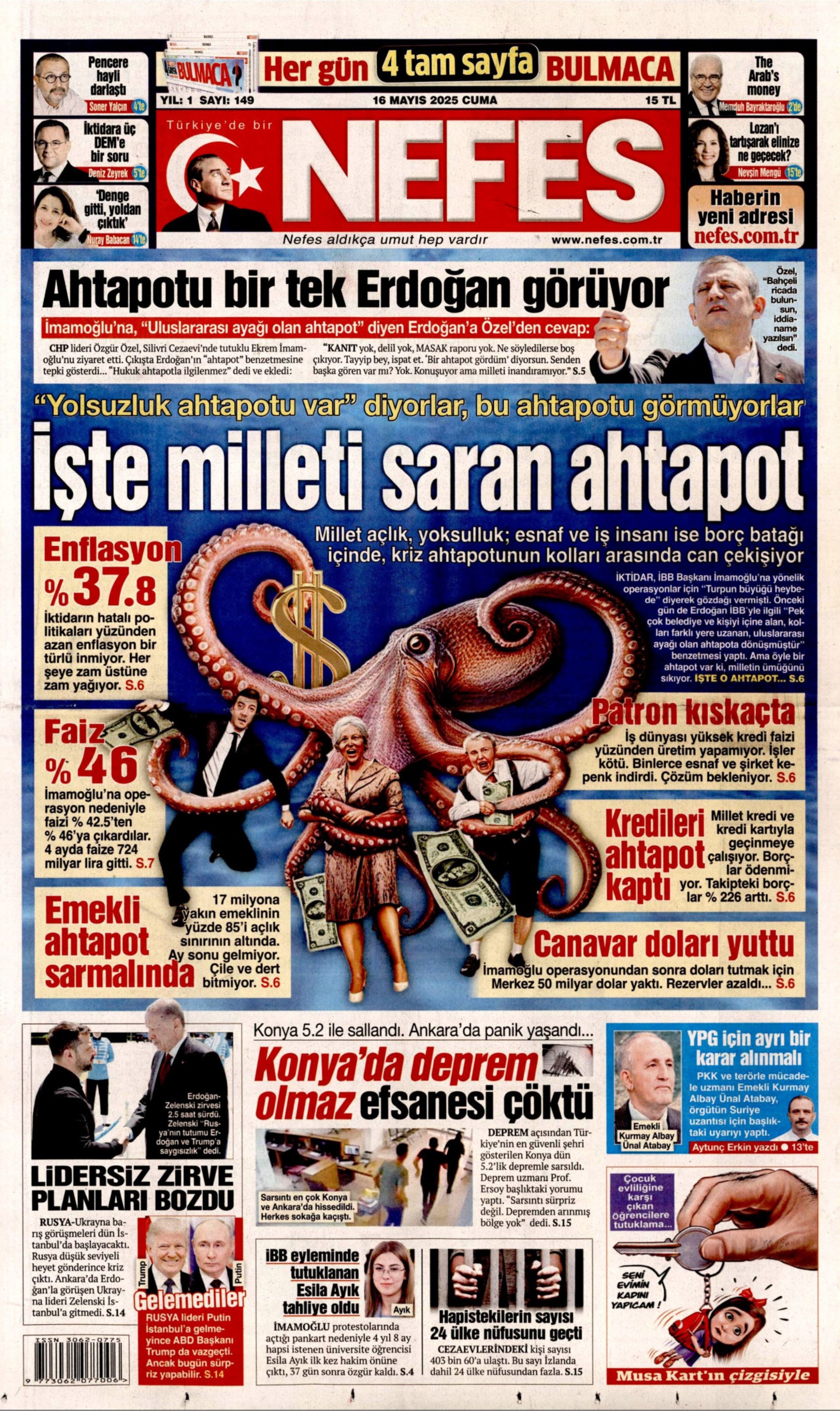 16 Mayıs 2025 gazete manşetleri: Yeni kayyum modeli geliyor