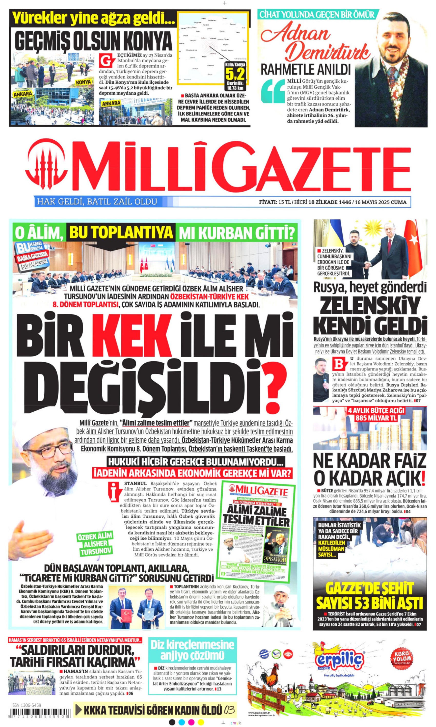 16 Mayıs 2025 gazete manşetleri: Yeni kayyum modeli geliyor
