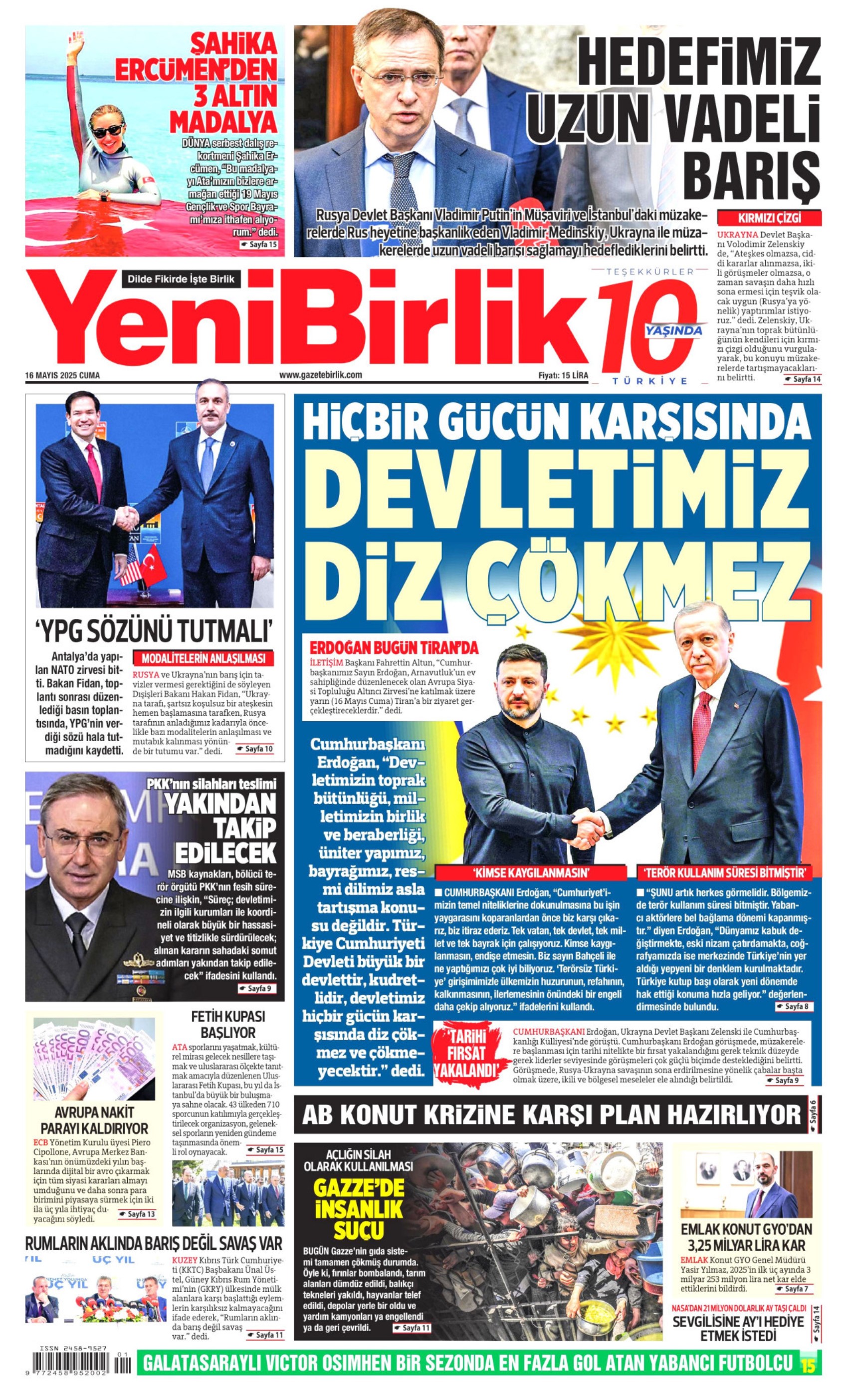16 Mayıs 2025 gazete manşetleri: Yeni kayyum modeli geliyor
