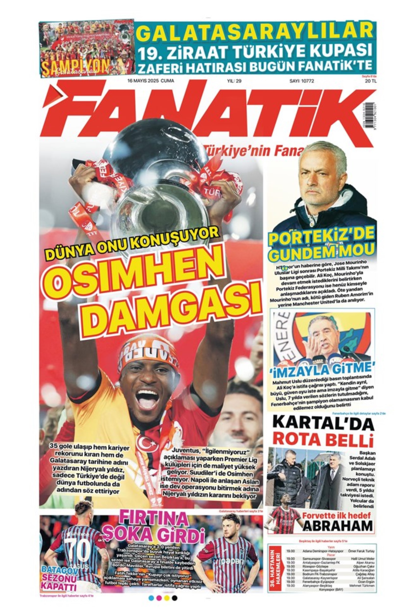 Sporda günün manşetleri... Osimhen Gaziantep dönüşü müjdeyi verdi: Galatasaray'ın çılgın planı!