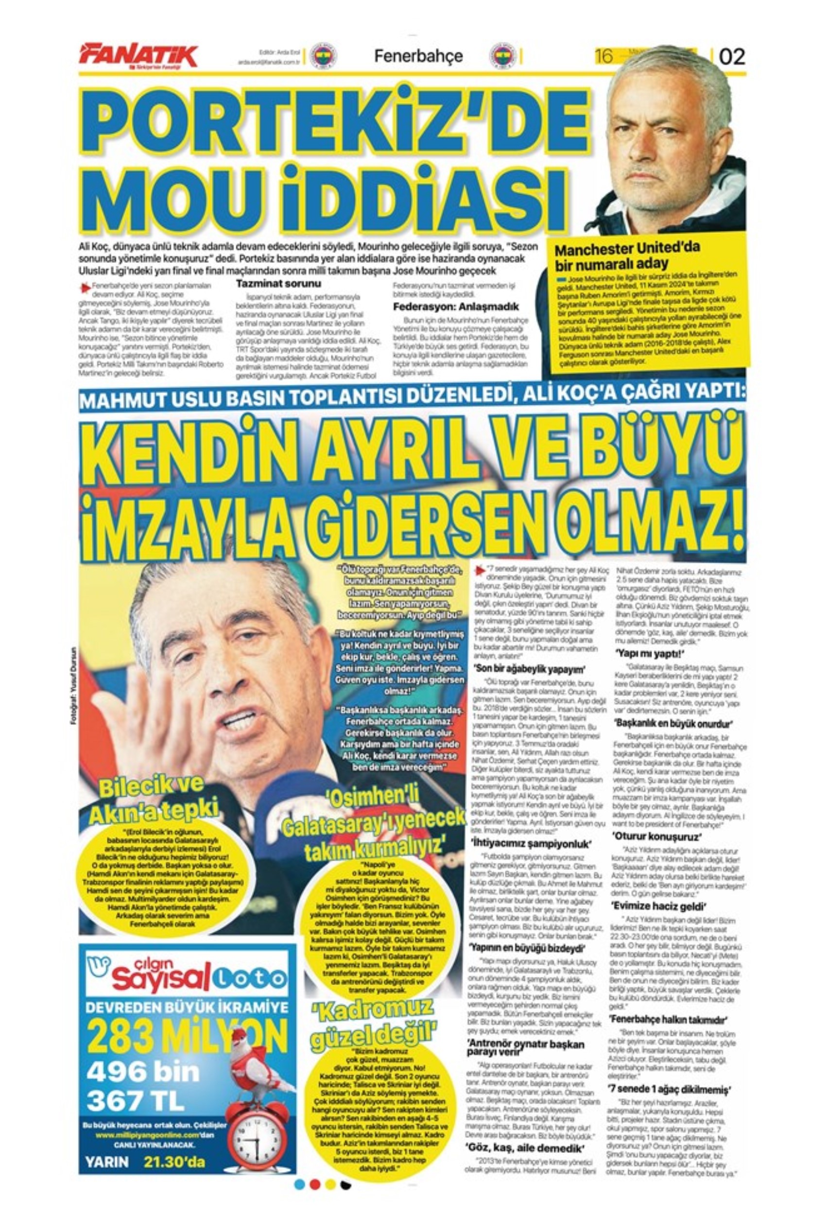 Sporda günün manşetleri... Osimhen Gaziantep dönüşü müjdeyi verdi: Galatasaray'ın çılgın planı!