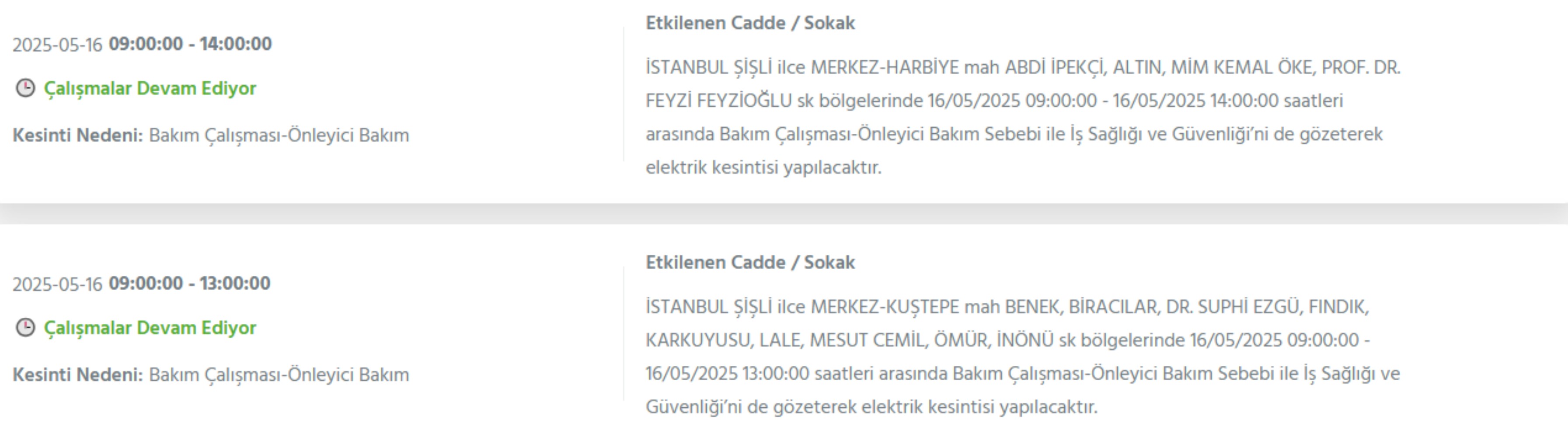 BEDAŞ paylaştı: İstanbul'da 16 Mayıs Cuma günü elektrik kesintisi yaşanacak ilçeler