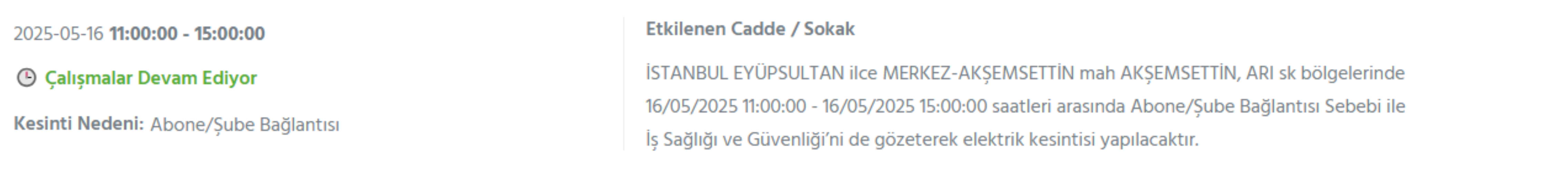 BEDAŞ paylaştı: İstanbul'da 16 Mayıs Cuma günü elektrik kesintisi yaşanacak ilçeler