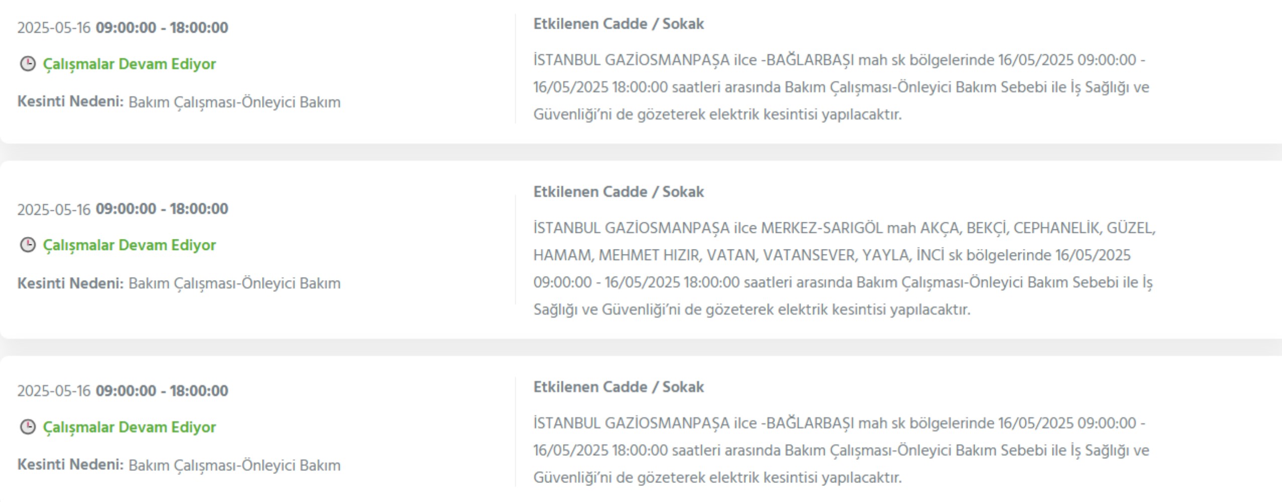 BEDAŞ paylaştı: İstanbul'da 16 Mayıs Cuma günü elektrik kesintisi yaşanacak ilçeler
