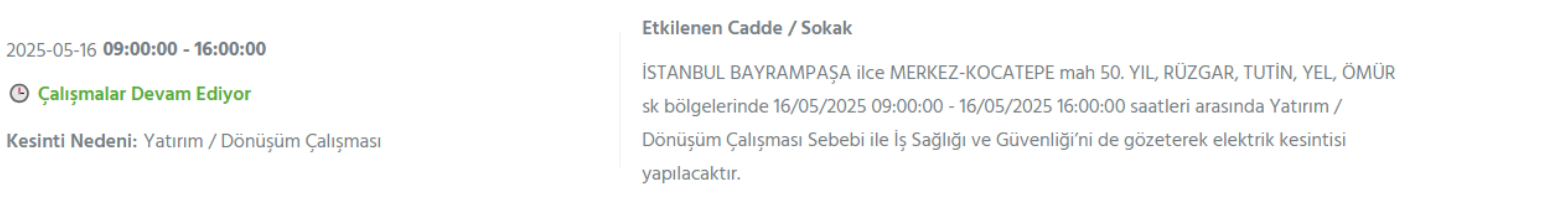 BEDAŞ paylaştı: İstanbul'da 16 Mayıs Cuma günü elektrik kesintisi yaşanacak ilçeler