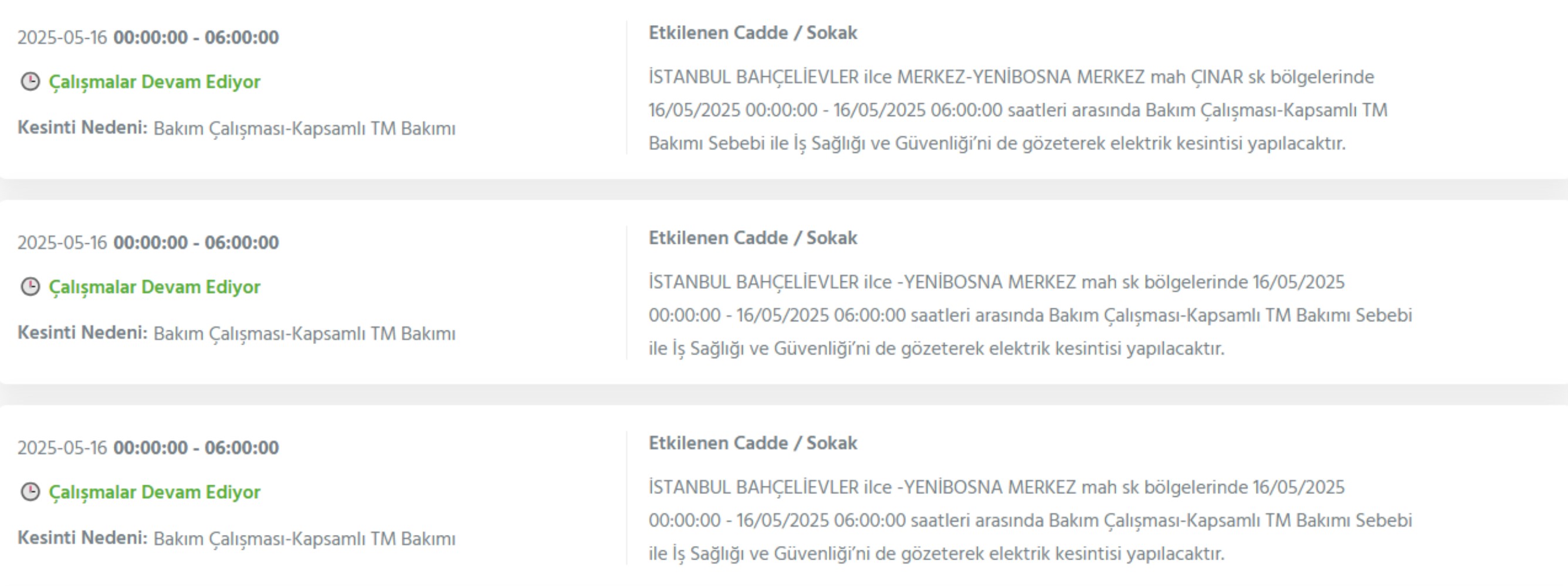 BEDAŞ paylaştı: İstanbul'da 16 Mayıs Cuma günü elektrik kesintisi yaşanacak ilçeler