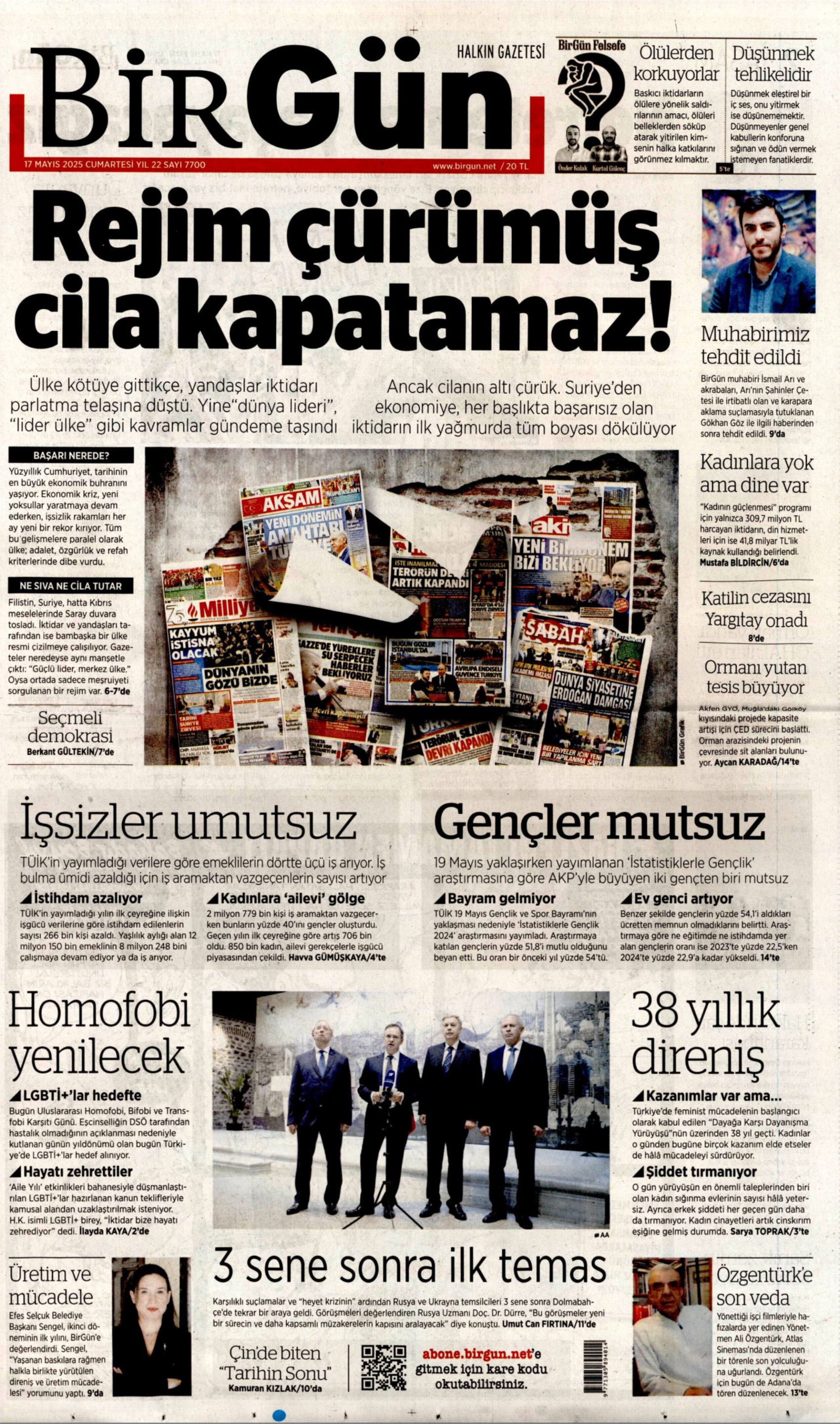 17 Mayıs 2025 gazete manşetleri: Gazeteler, İstanbul'daki Rusya - Ukrayna zirvesini nasıl gördü?