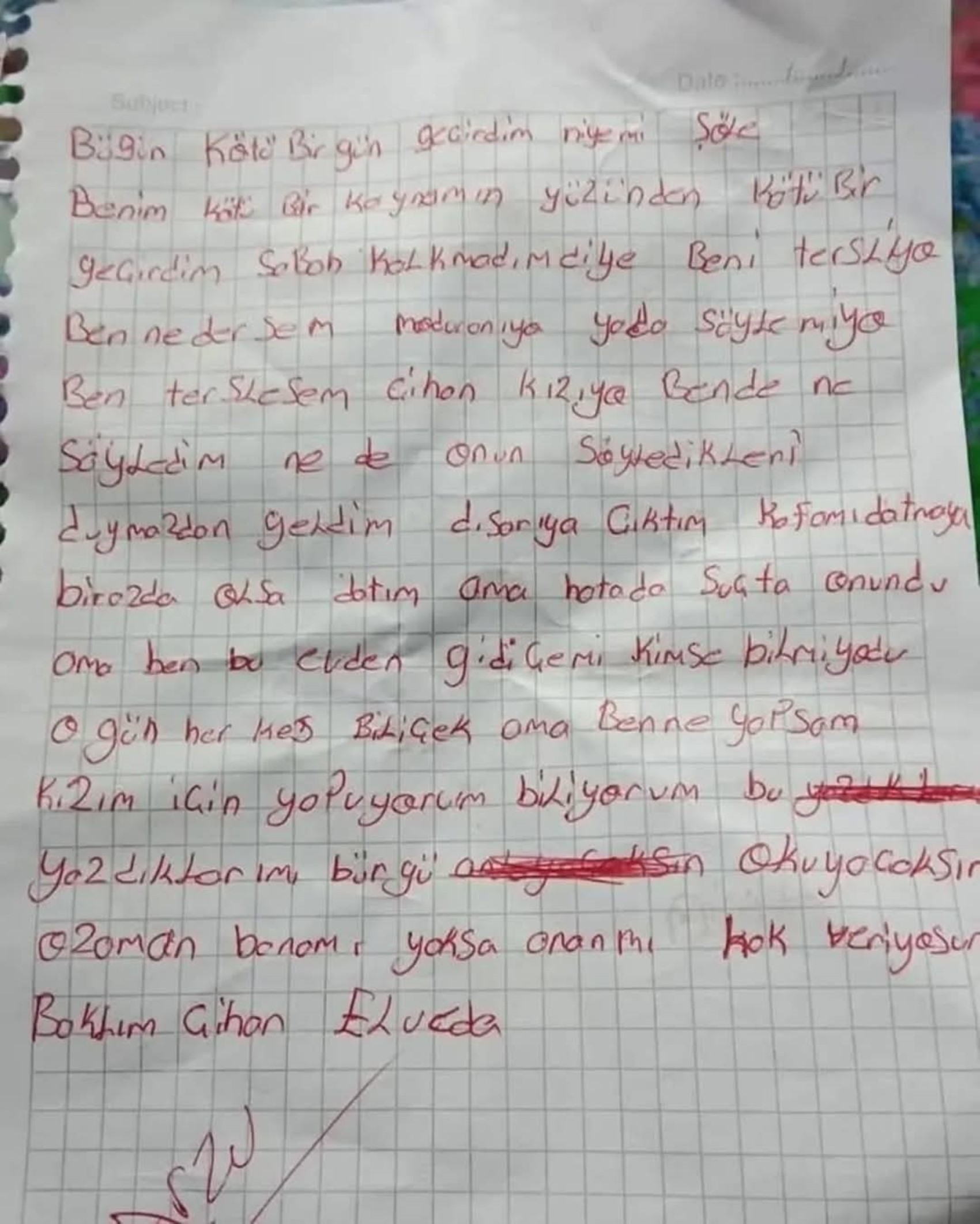 Anneler Günü'nde yaşamına son veren genç kadının notları ortaya çıktı: Kızım için katlandım