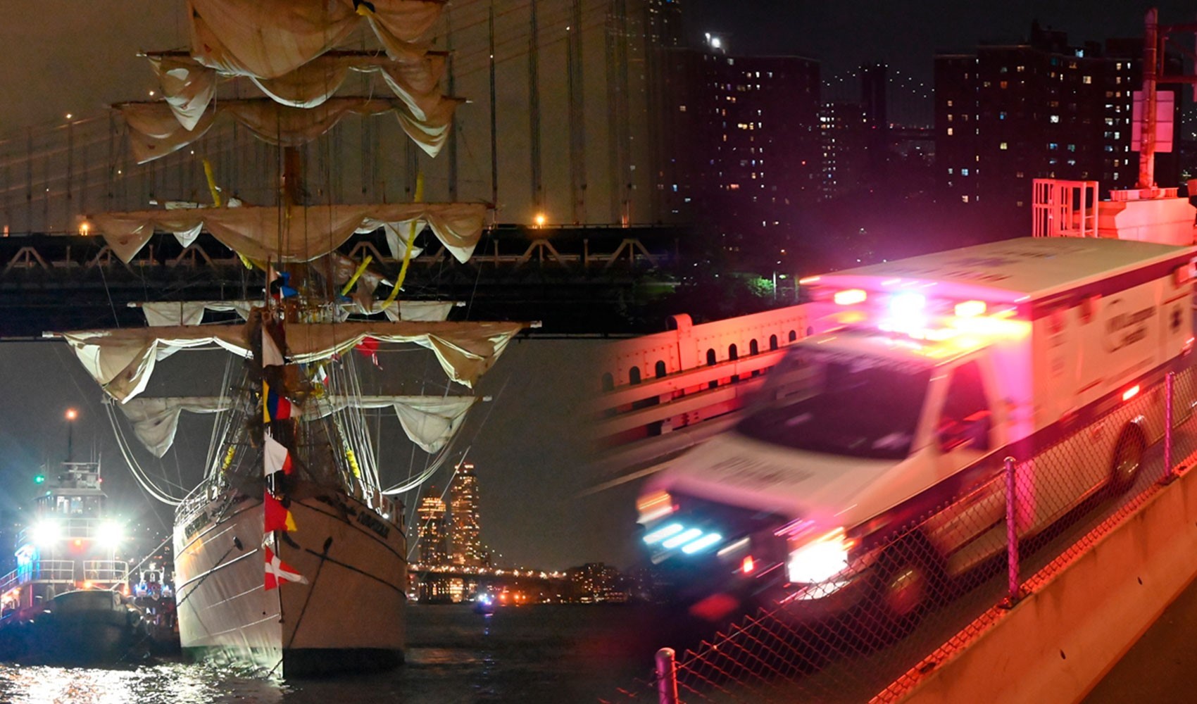 Meksika donanmasına ait gemi Brooklyn Köprüsü’ne çarptı! Meksika donanmasına ait gemi Brooklyn Köprüsü’ne çarptı!
