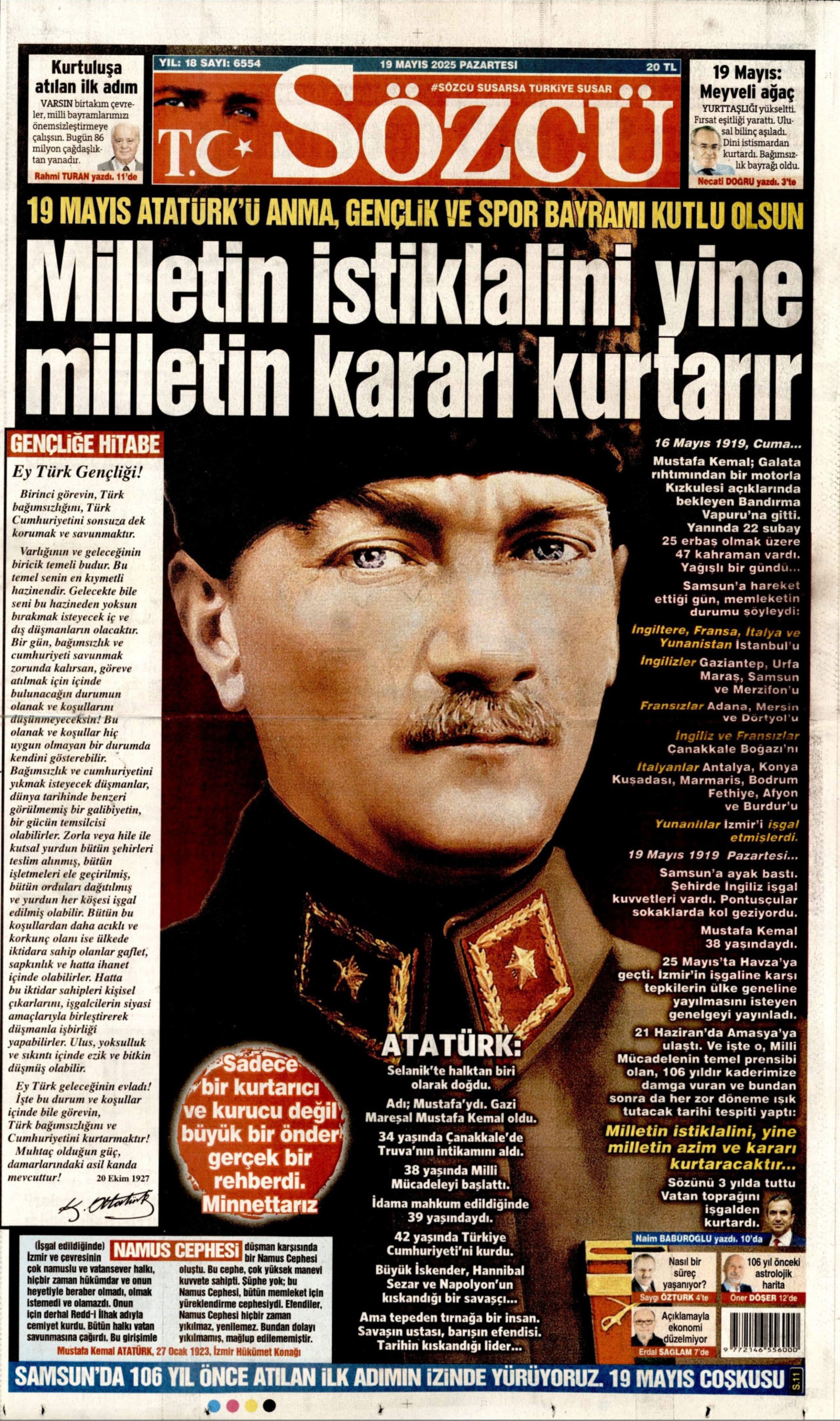 19 Mayıs 2025 gazete manşetleri