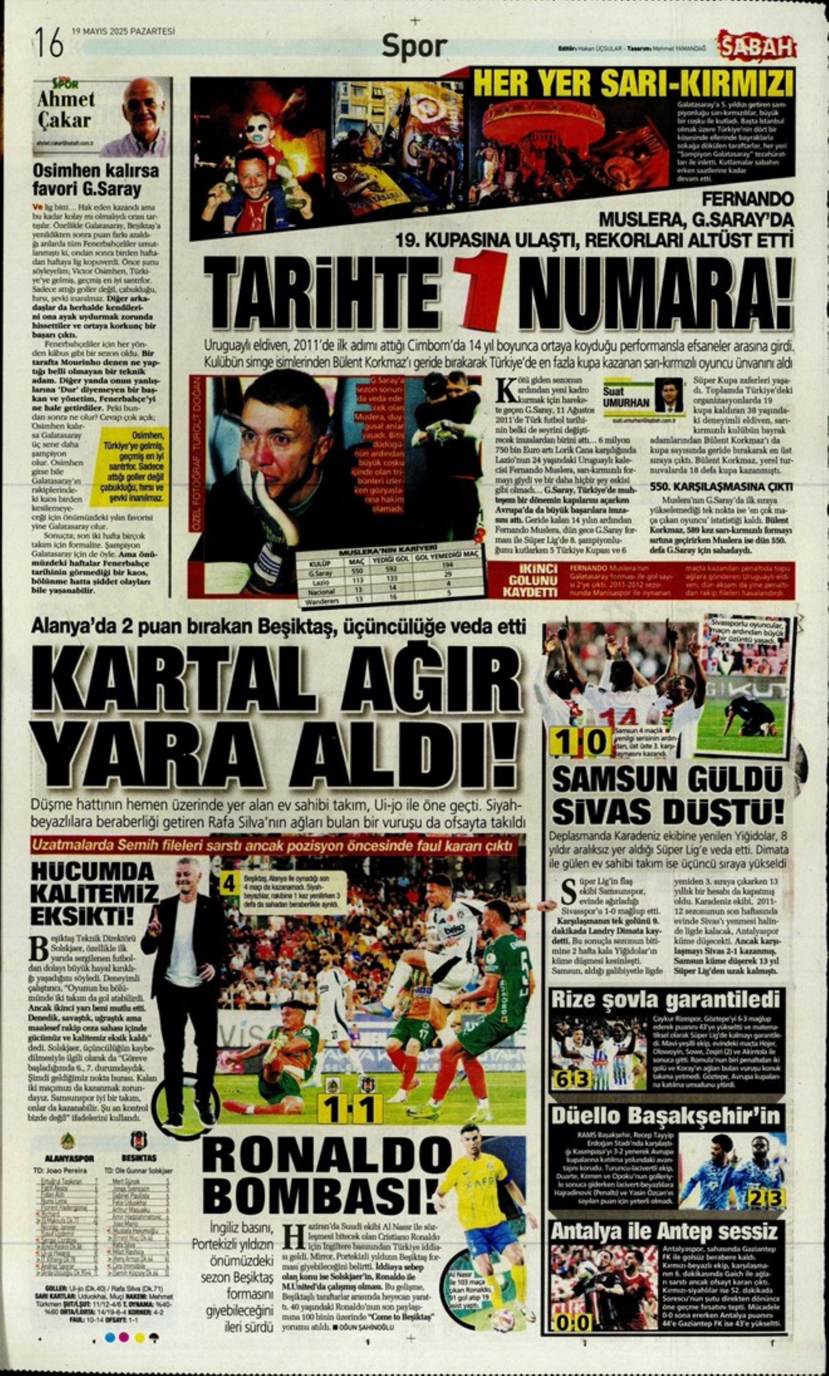Sporda günün manşetleri... Galatasaray 5.yıldızı taktı: Okan Buruk yeni hedefi açıkladı