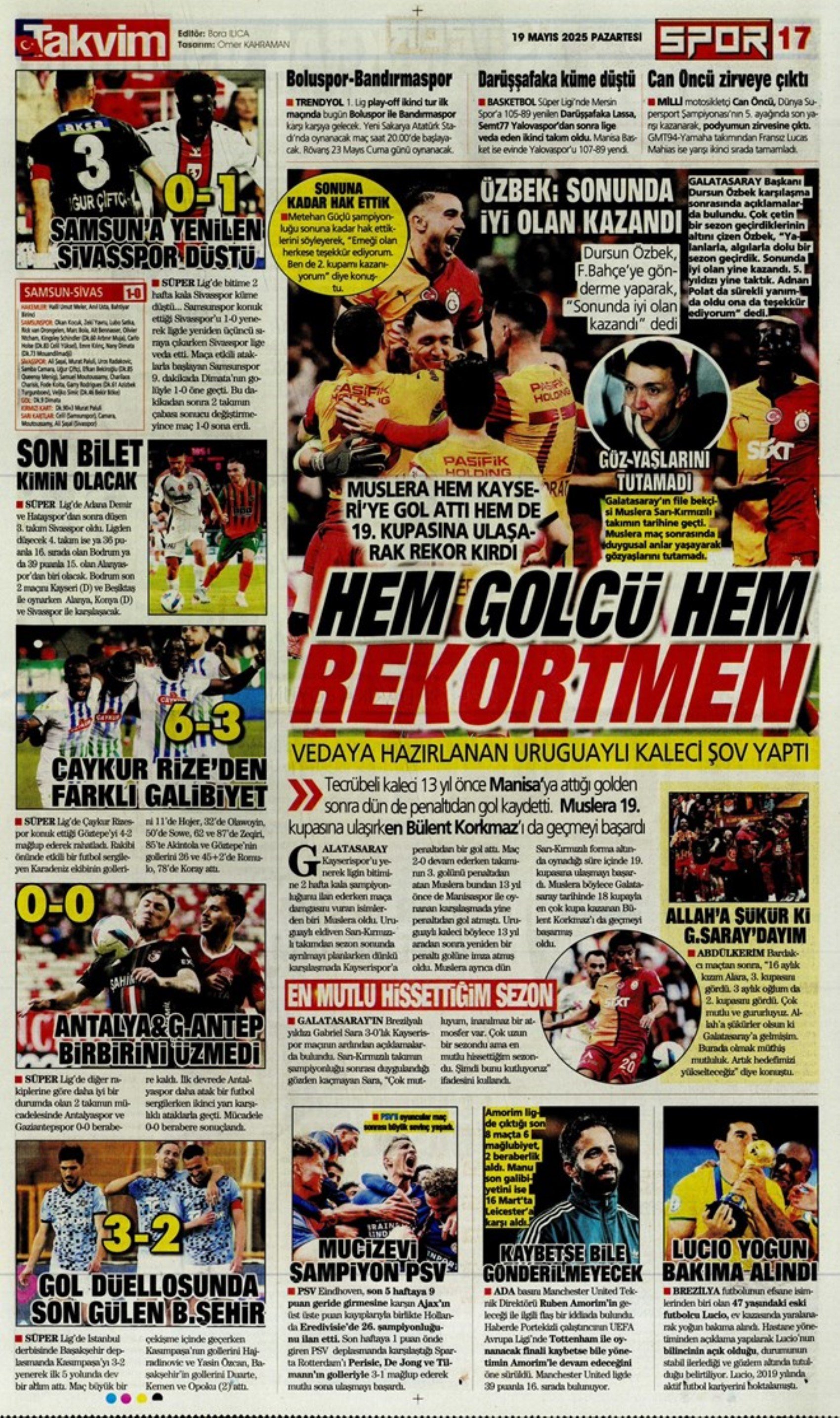 Sporda günün manşetleri... Galatasaray 5.yıldızı taktı: Okan Buruk yeni hedefi açıkladı