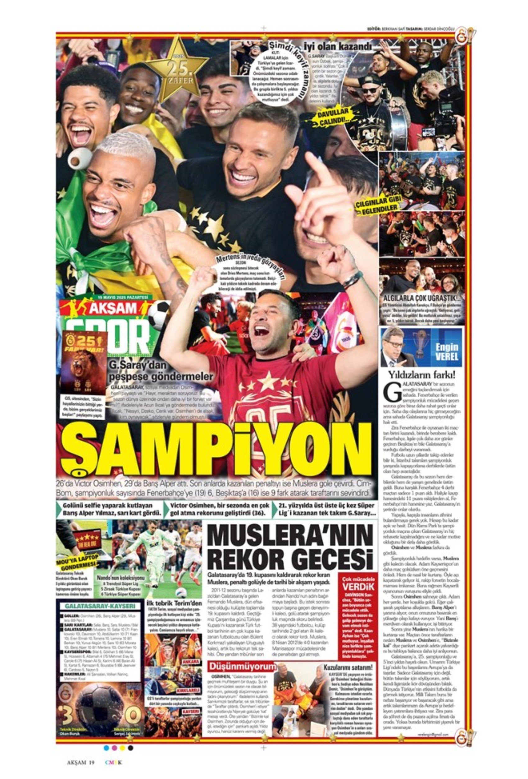 Sporda günün manşetleri... Galatasaray 5.yıldızı taktı: Okan Buruk yeni hedefi açıkladı