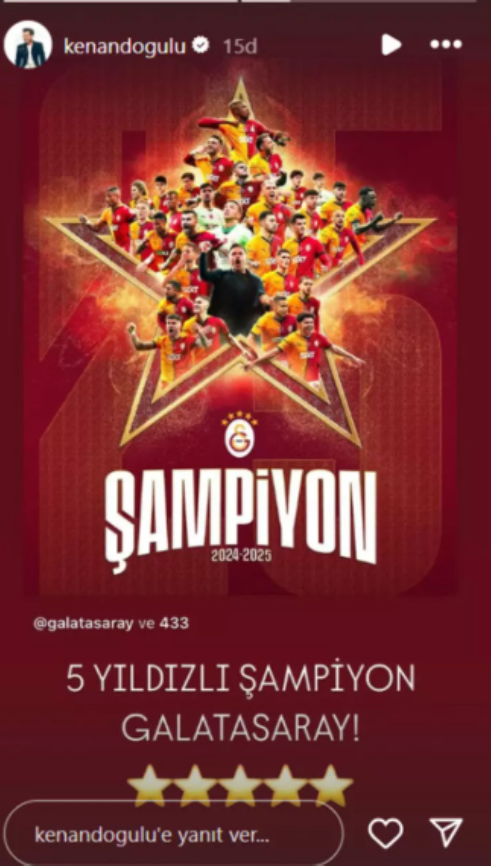 Galatasaray 25. kez şampiyon! Ünlü isimler şampiyonluğu kutladı