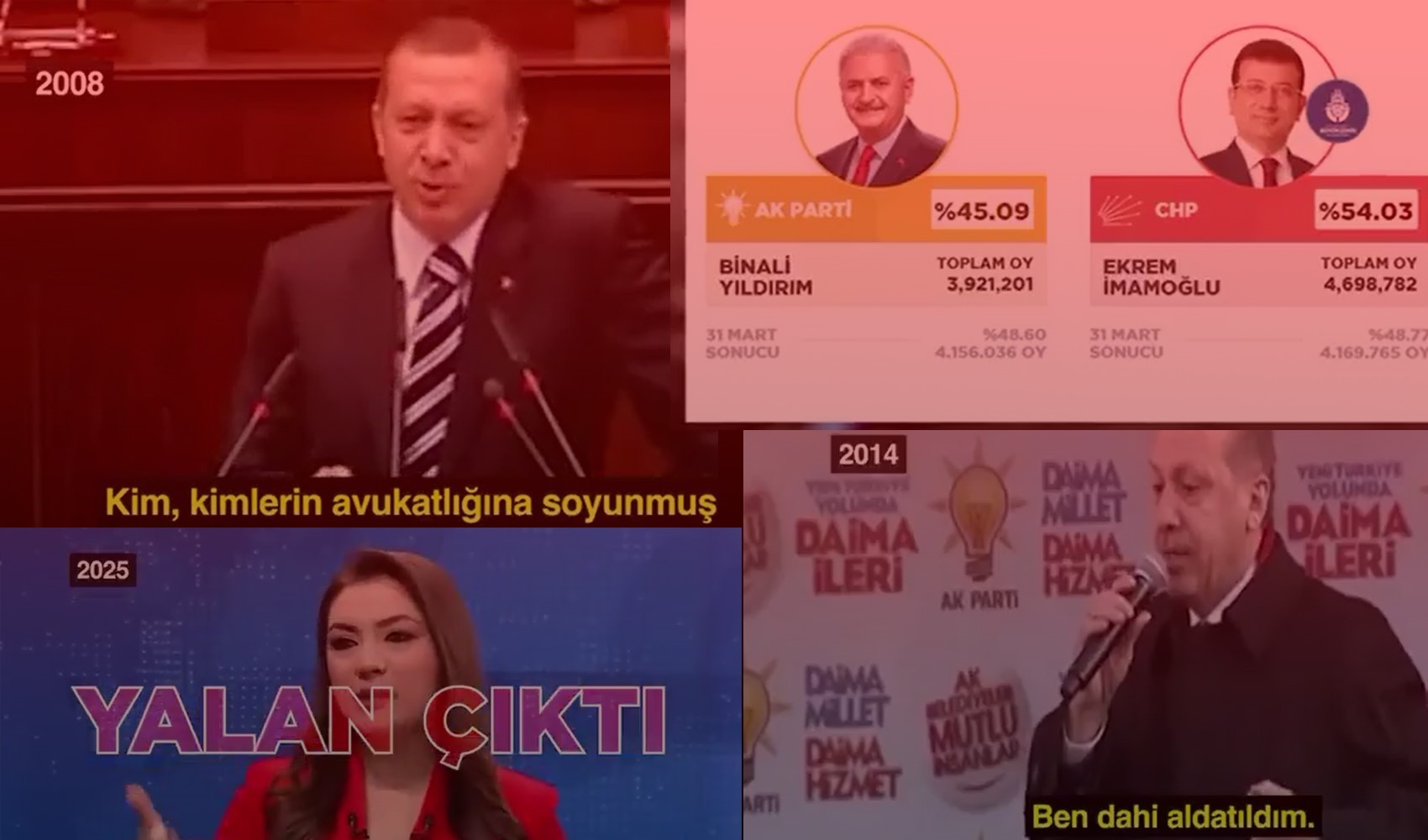 CHP Genel Başkanı Özgür Özel, İzmir'de 'Erdoğan' videosu izletti: Size yalanlarını izletelim