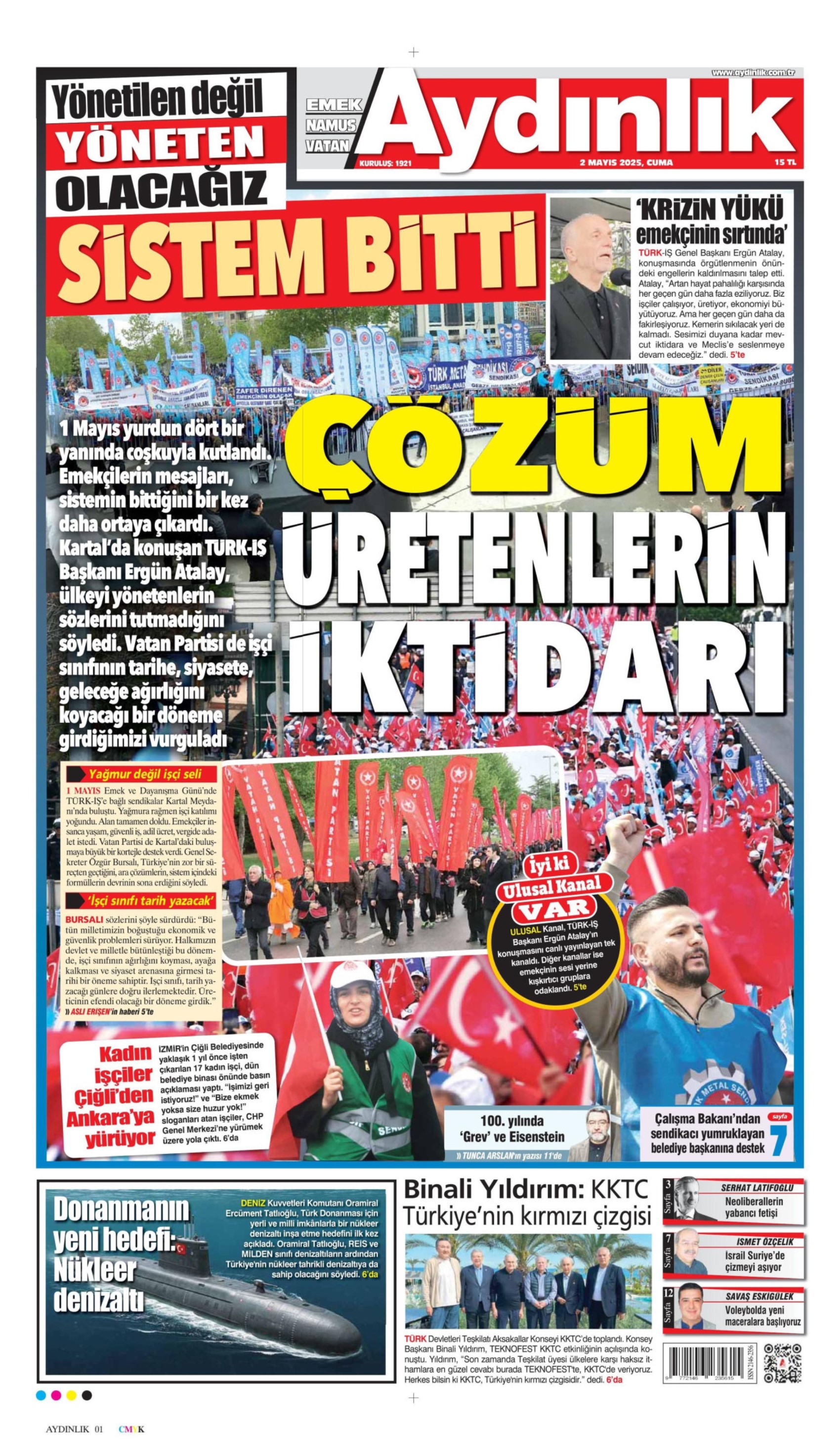 2 Nisan 2025 gazete manşetleri: 'Her yer Taksim her yer kapalı'