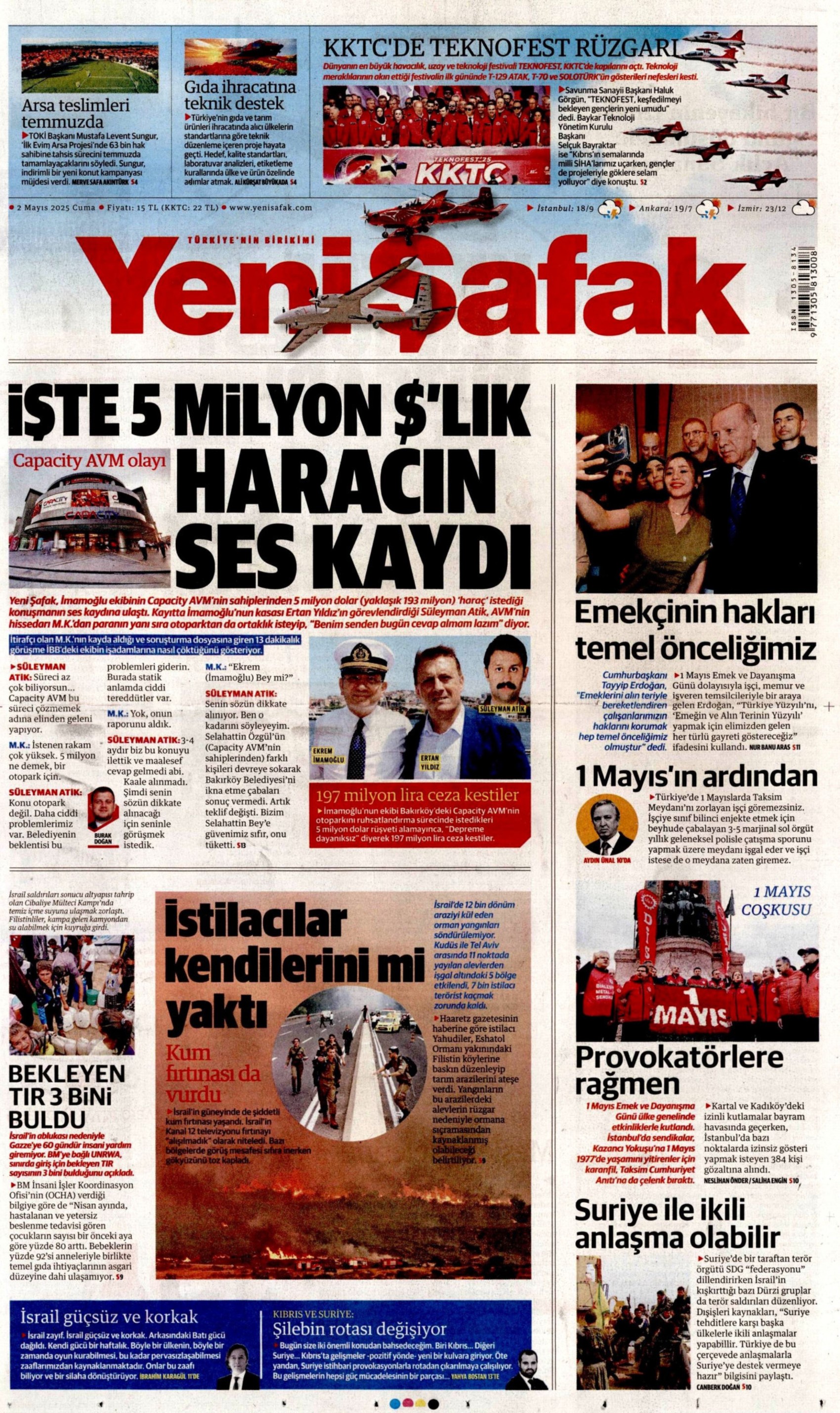 2 Nisan 2025 gazete manşetleri: 'Her yer Taksim her yer kapalı'
