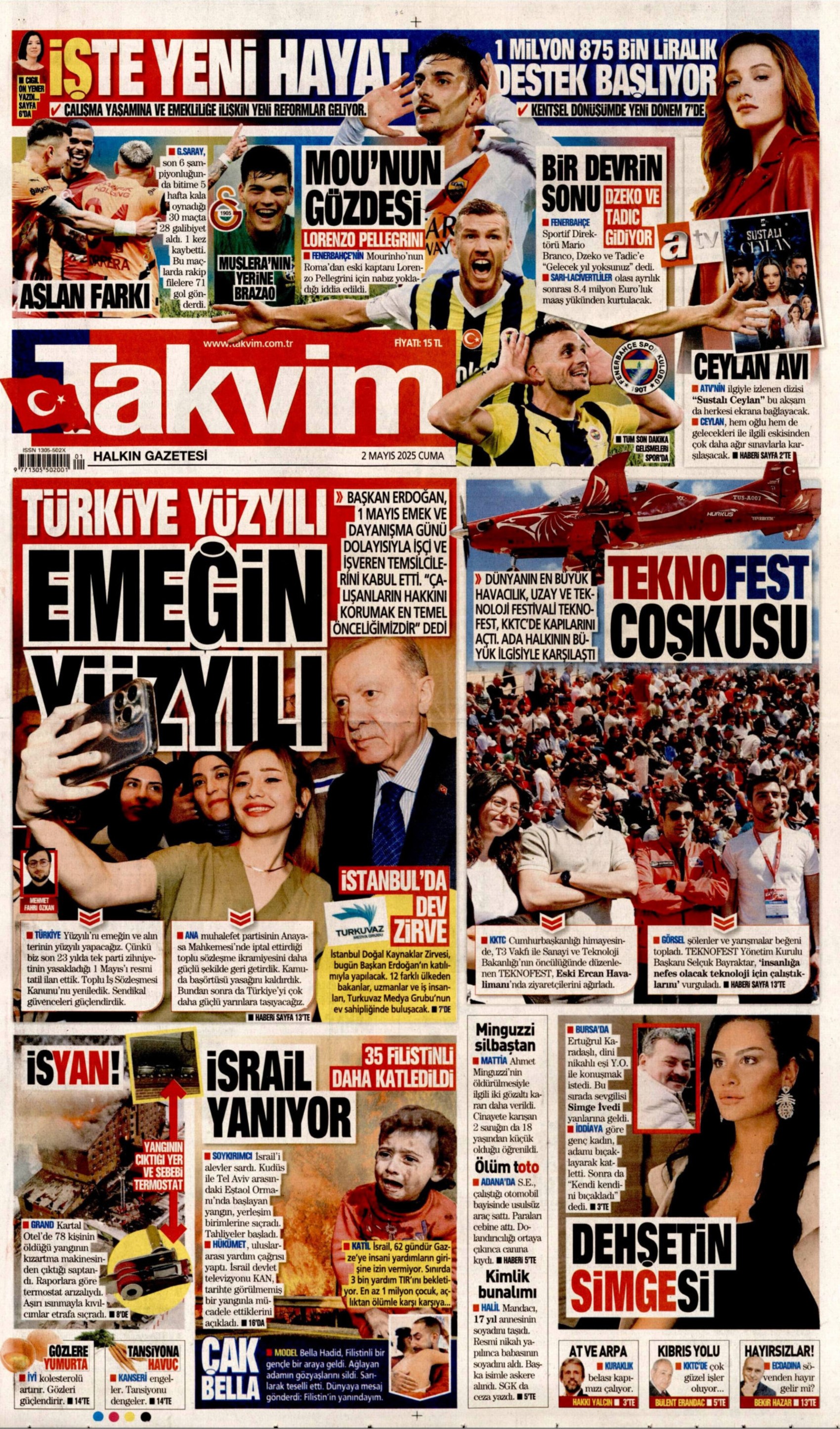 2 Nisan 2025 gazete manşetleri: 'Her yer Taksim her yer kapalı'