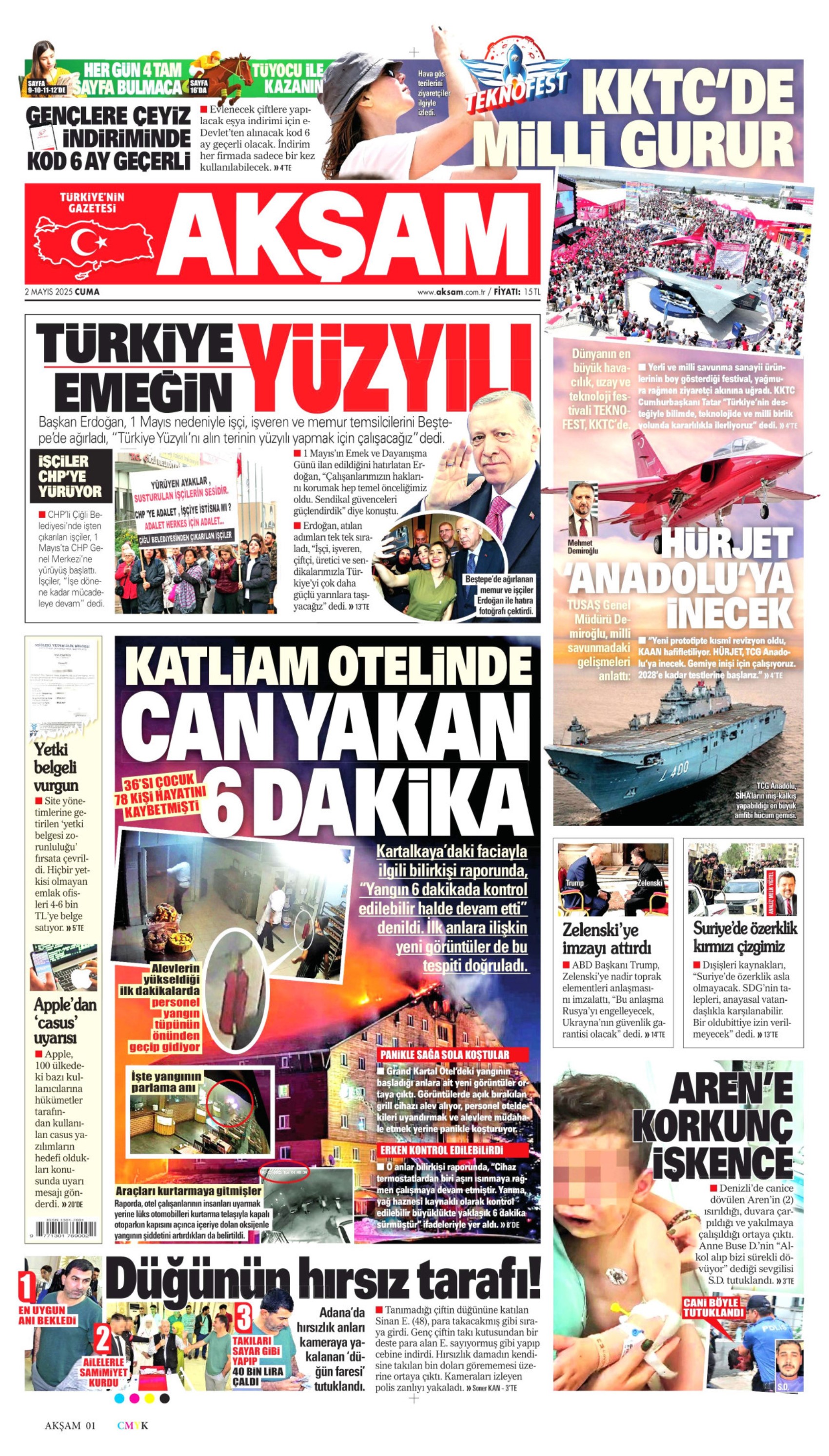 2 Nisan 2025 gazete manşetleri: 'Her yer Taksim her yer kapalı'