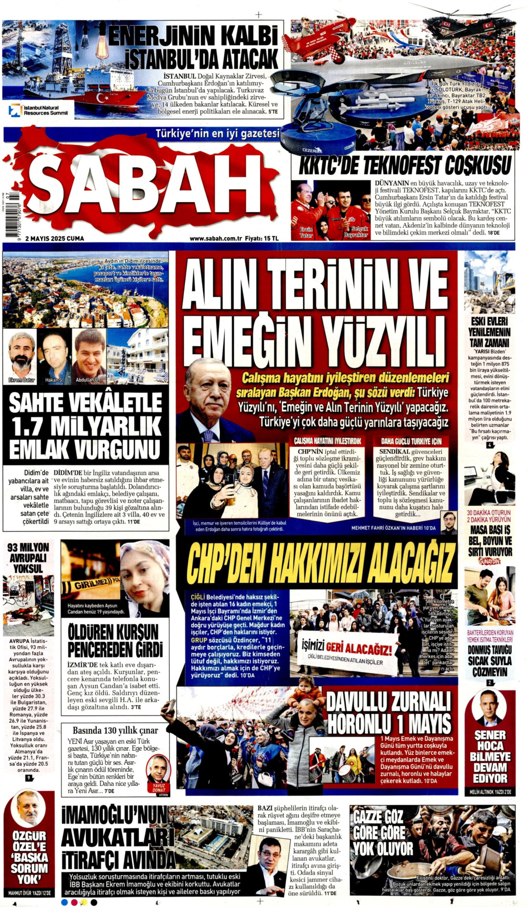 2 Nisan 2025 gazete manşetleri: 'Her yer Taksim her yer kapalı'