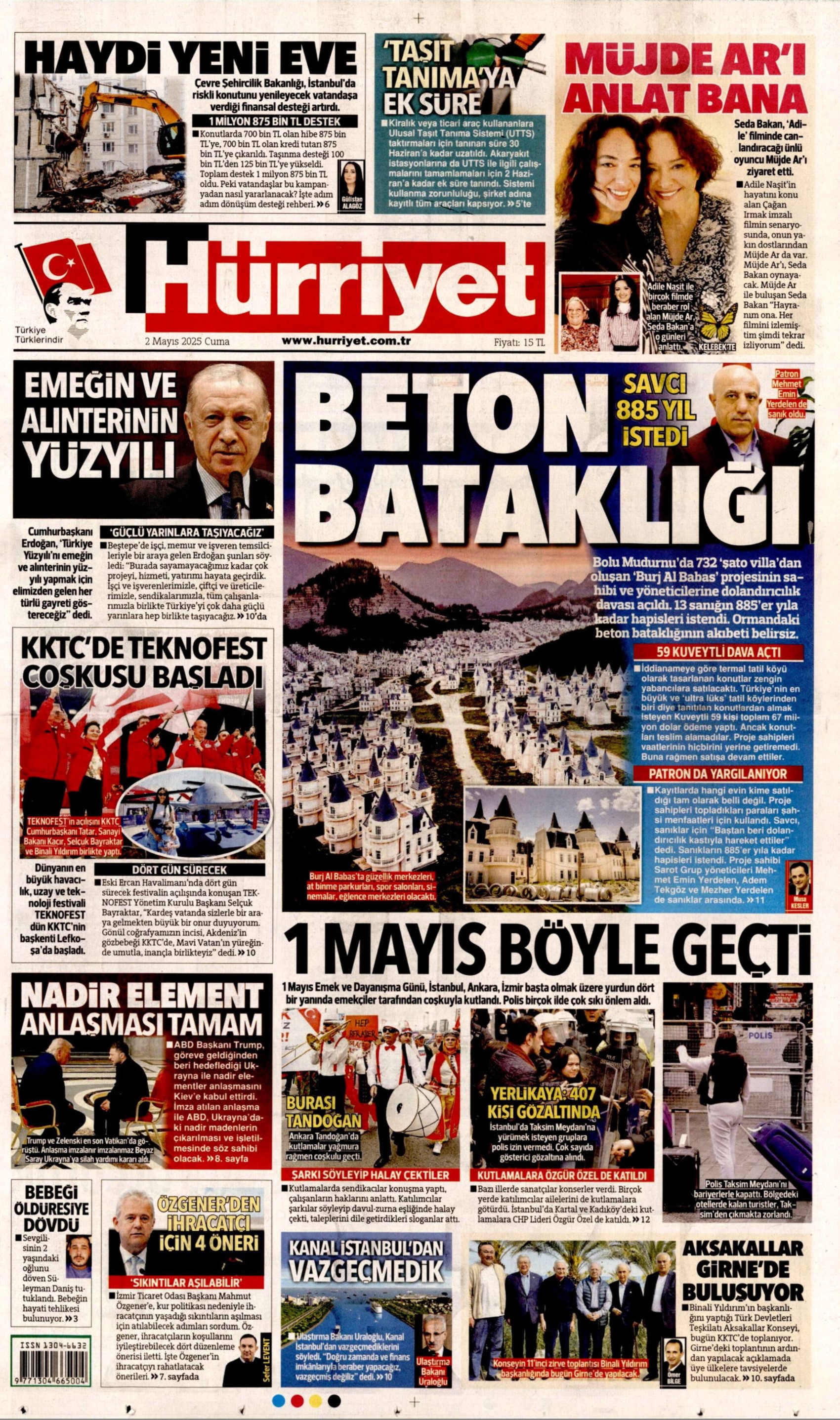 2 Nisan 2025 gazete manşetleri: 'Her yer Taksim her yer kapalı'