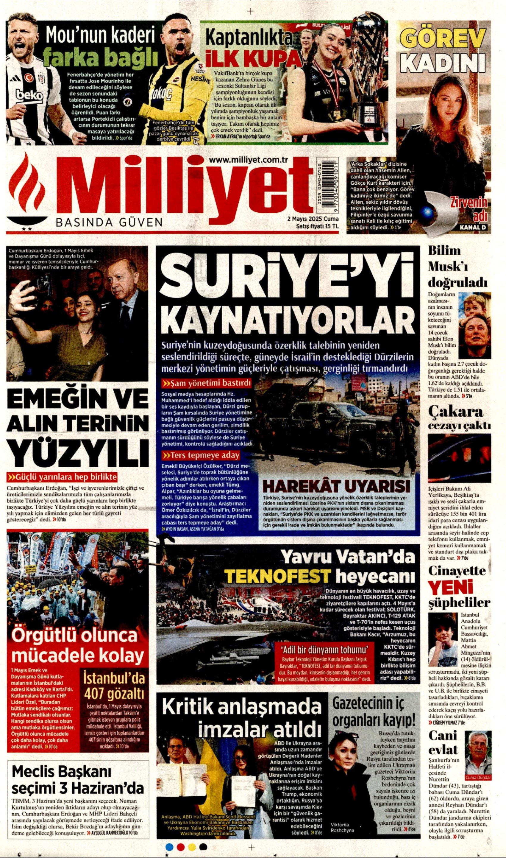 2 Nisan 2025 gazete manşetleri: 'Her yer Taksim her yer kapalı'