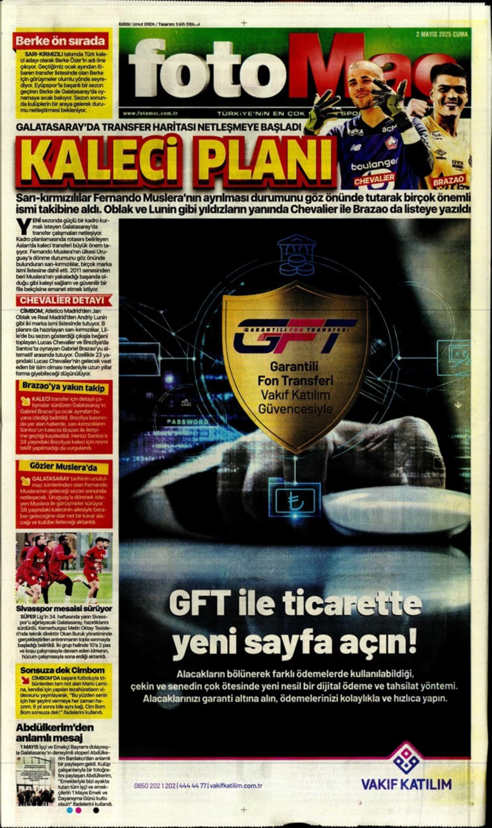 Sporda günün manşetleri... Fenerbahçe'de forvet için iki seçenek var: Aslan City
