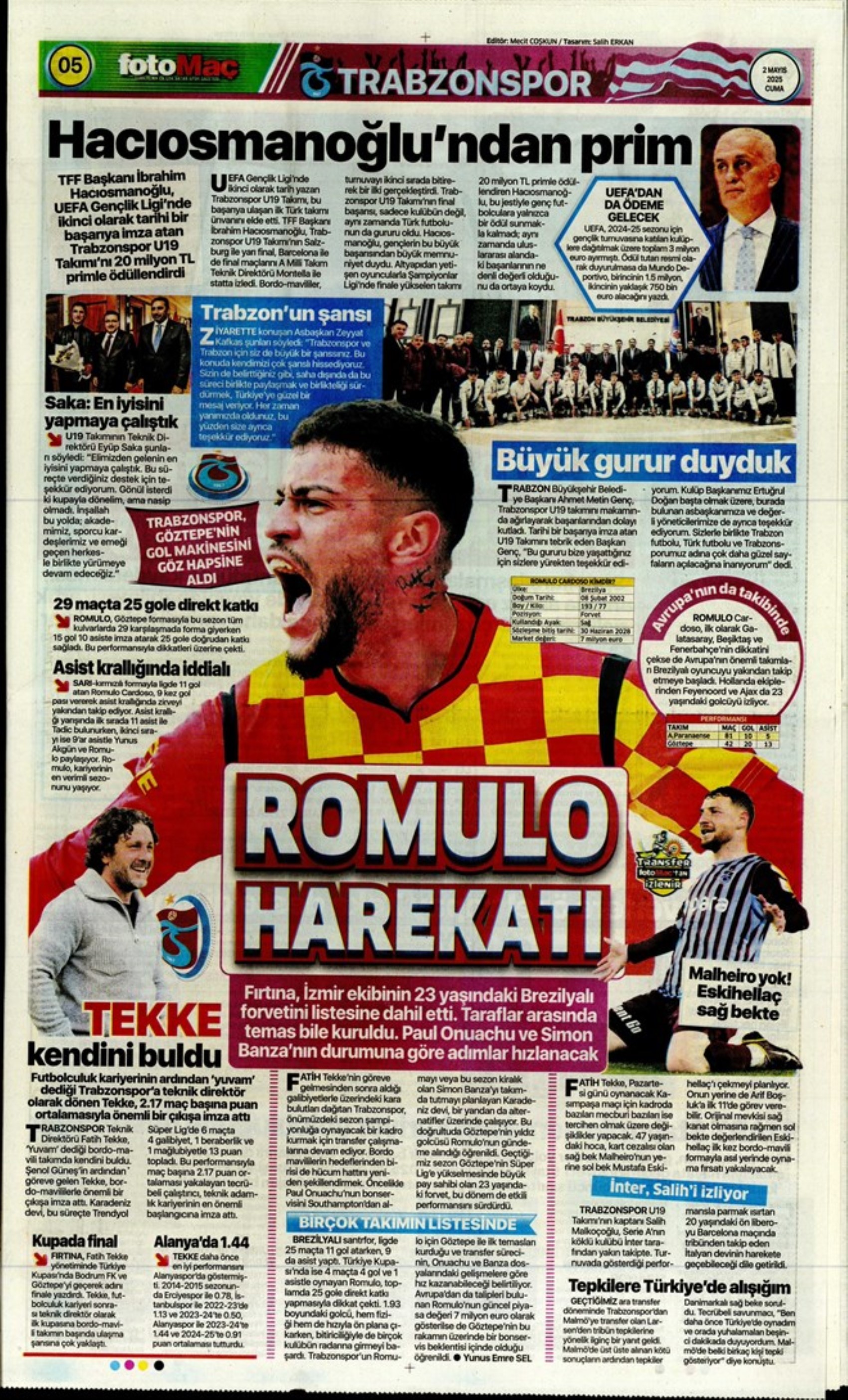 Sporda günün manşetleri... Fenerbahçe'de forvet için iki seçenek var: Aslan City