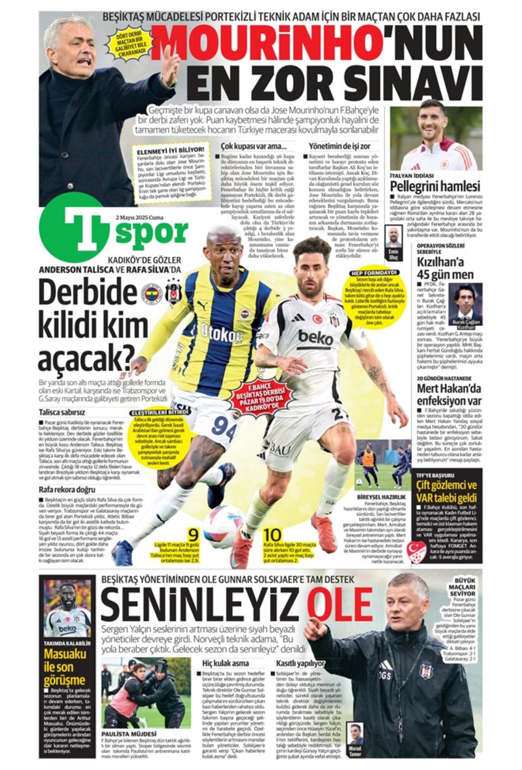 Sporda günün manşetleri... Fenerbahçe'de forvet için iki seçenek var: Aslan City