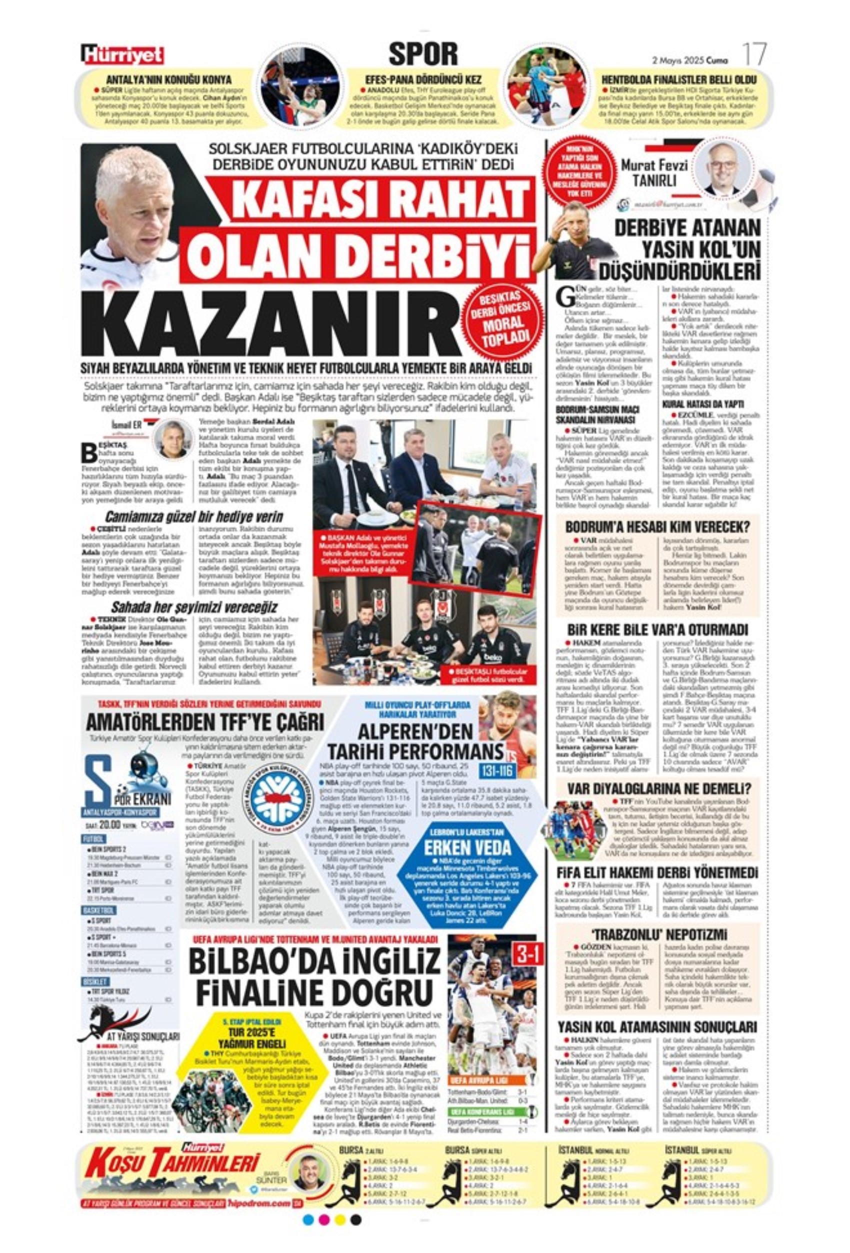 Sporda günün manşetleri... Fenerbahçe'de forvet için iki seçenek var: Aslan City