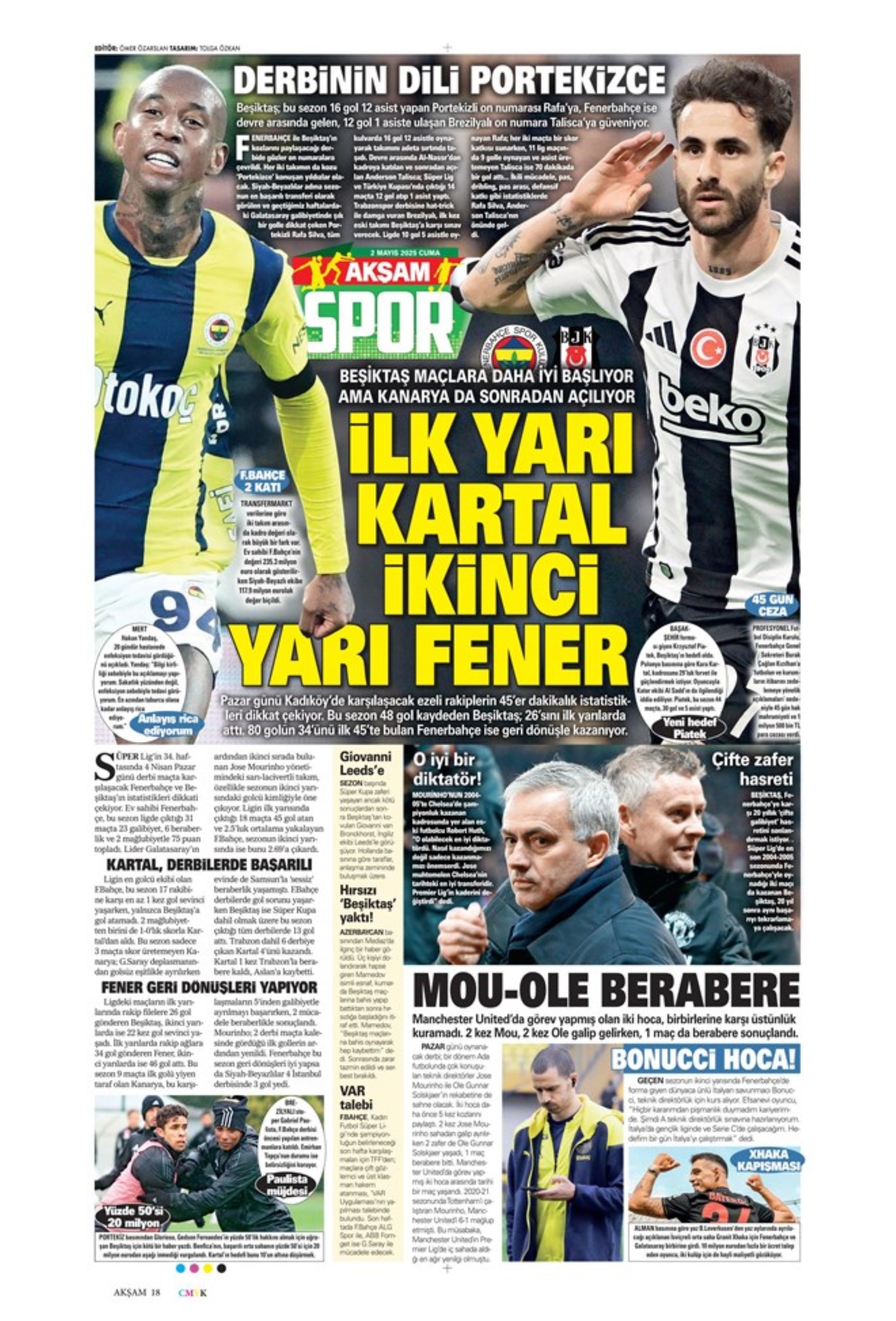 Sporda günün manşetleri... Fenerbahçe'de forvet için iki seçenek var: Aslan City