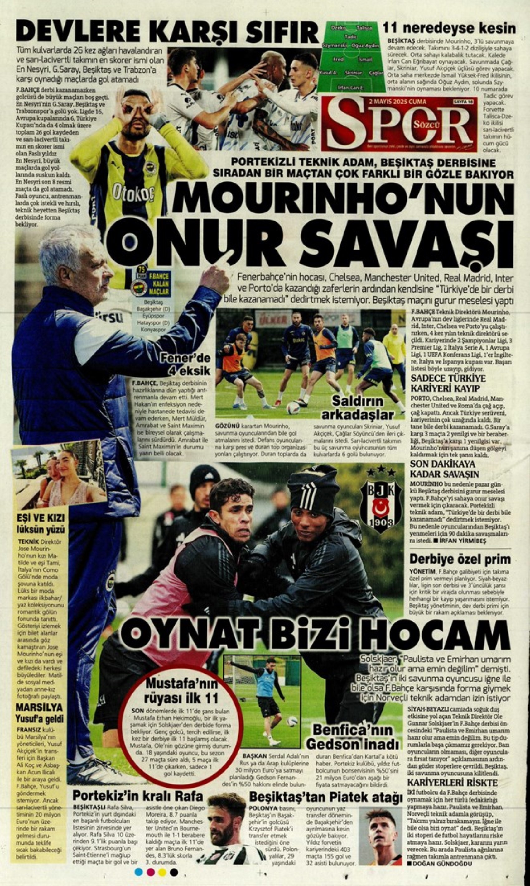 Sporda günün manşetleri... Fenerbahçe'de forvet için iki seçenek var: Aslan City
