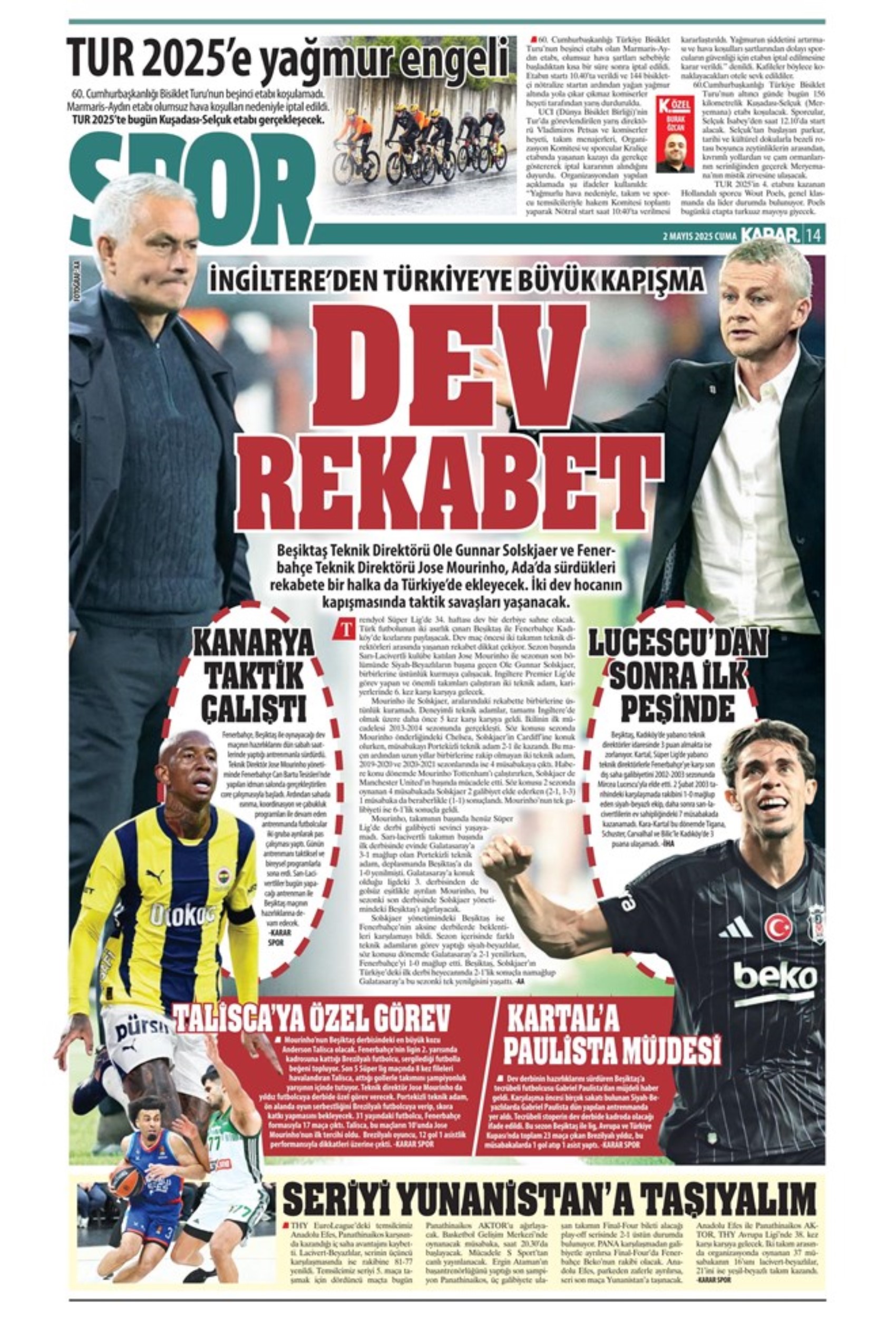 Sporda günün manşetleri... Fenerbahçe'de forvet için iki seçenek var: Aslan City