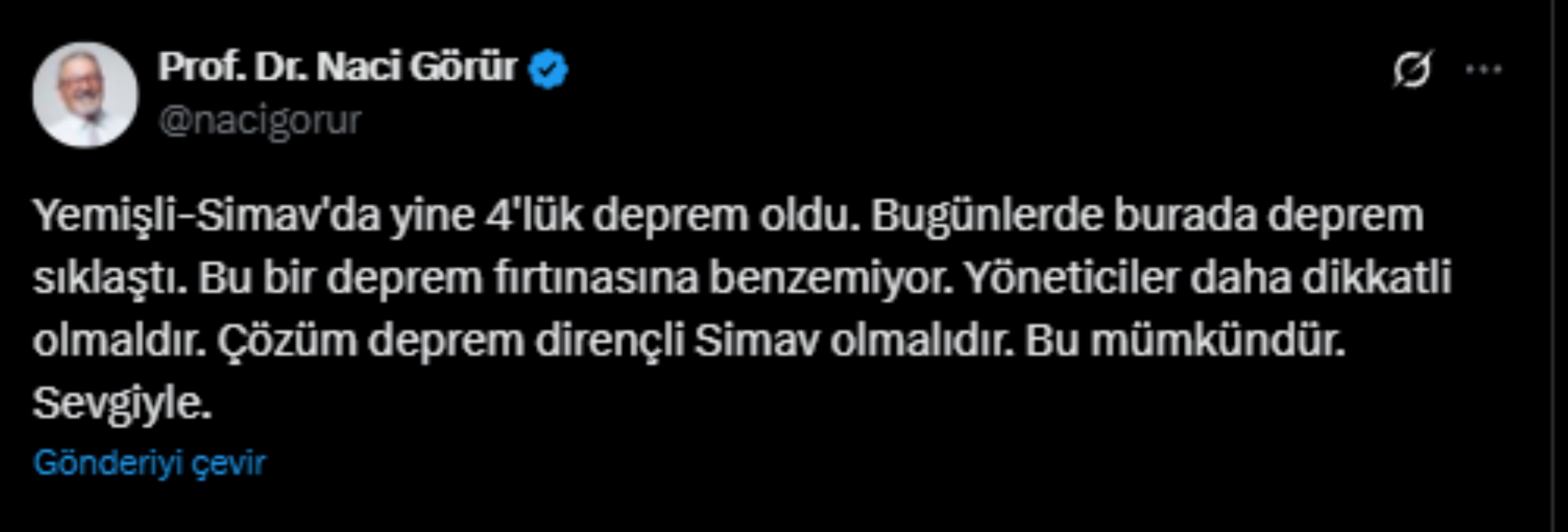 Kütahya Simav'da peş peşe depremler! Naci Görür'den uyarı geldi