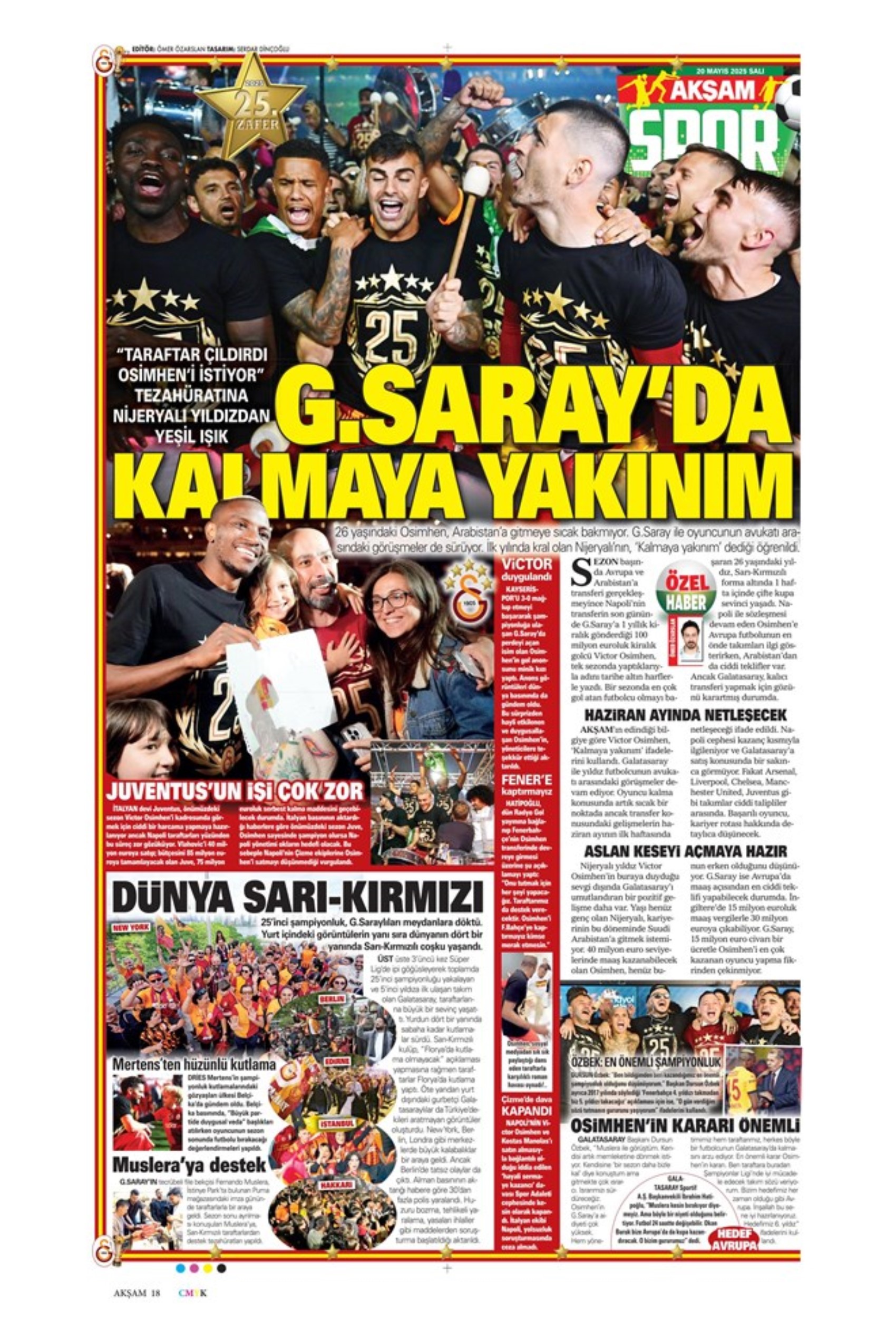 Tüm tuşlara basıldı: Galatasaray'da şampiyonluğun hediyesi Osimhen!
