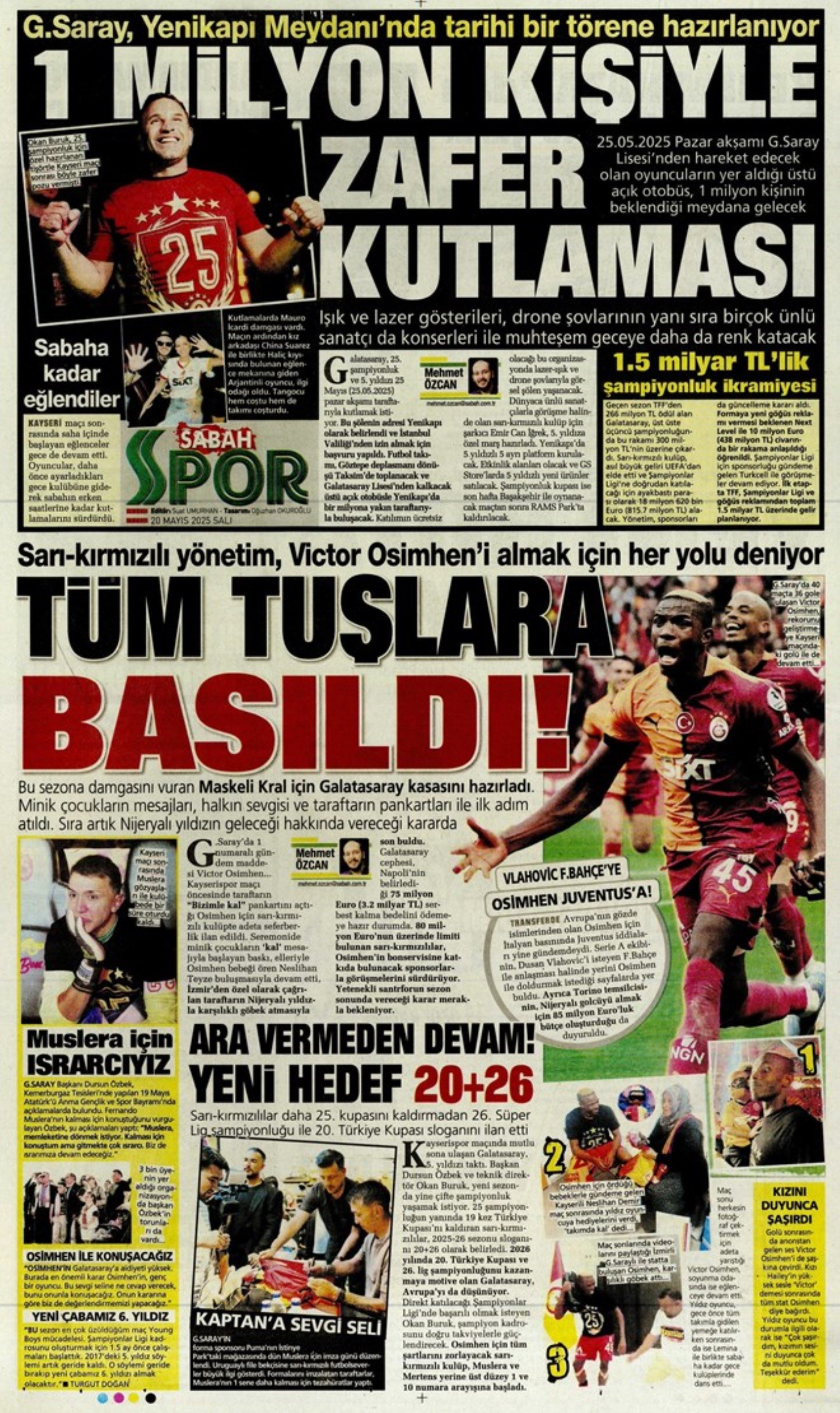 Tüm tuşlara basıldı: Galatasaray'da şampiyonluğun hediyesi Osimhen!