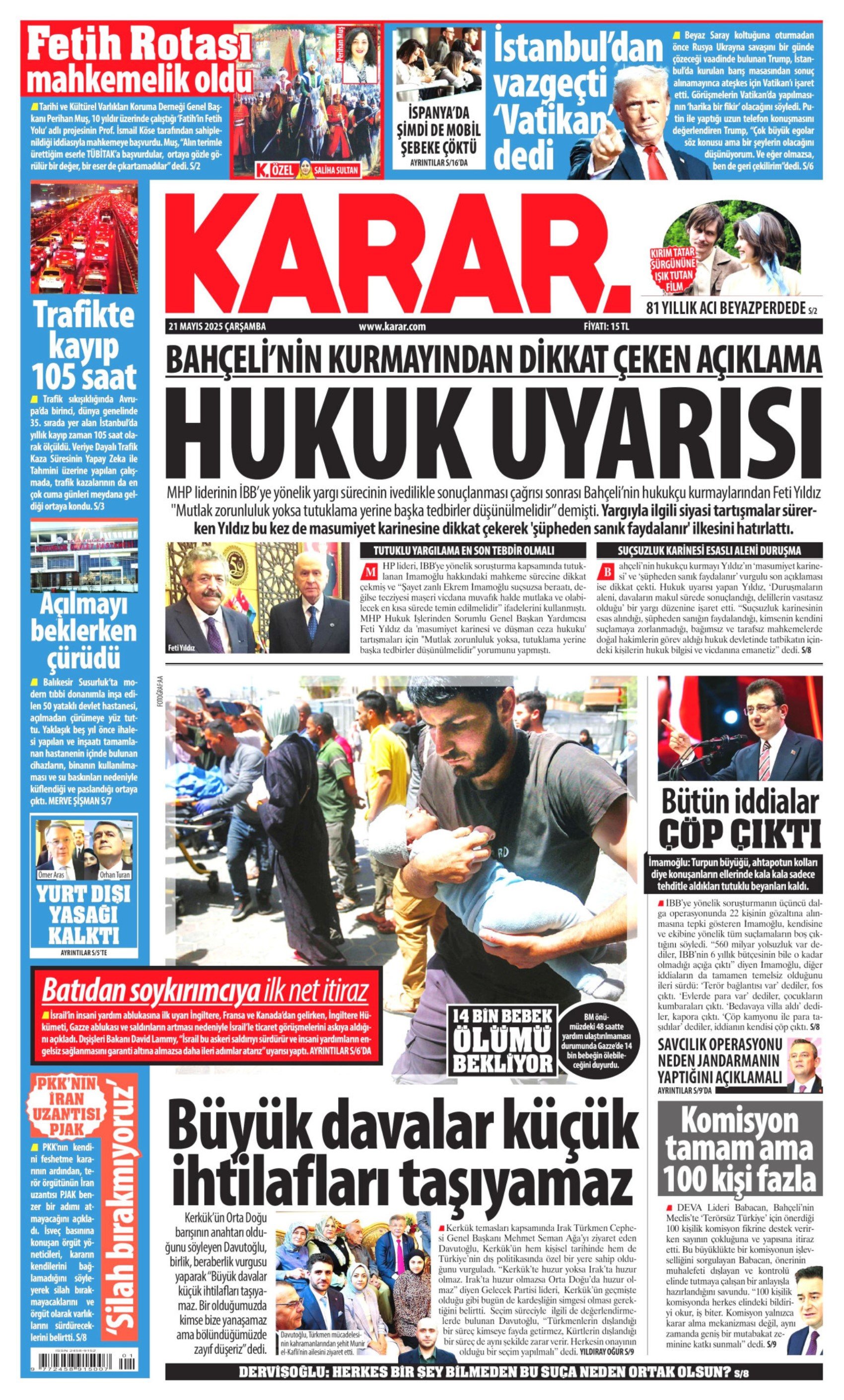21 Mayıs 2025 gazete manşetleri: Gazeteler, İBB'ye yönelik 3. dalga operasyonunu nasıl gördü?