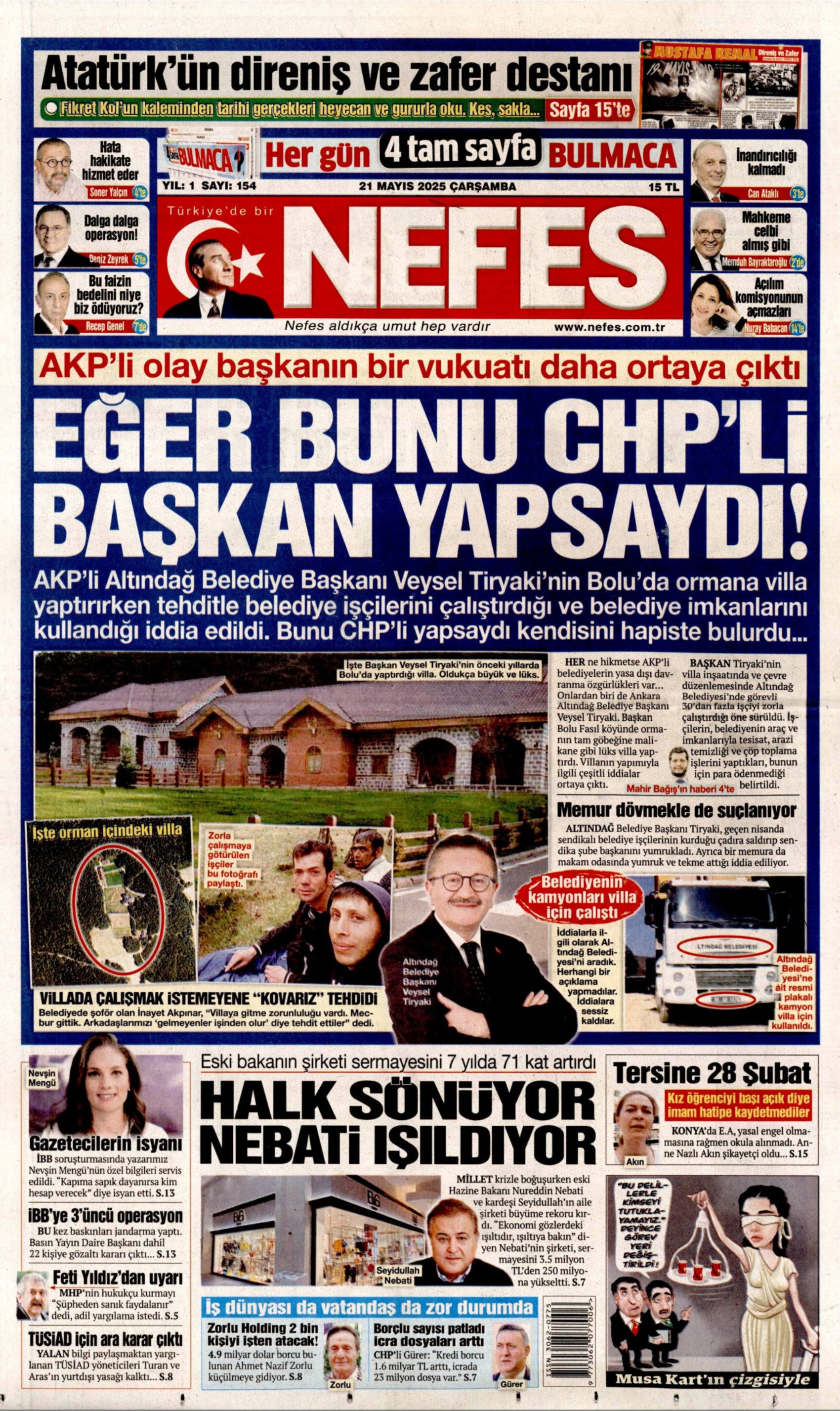 21 Mayıs 2025 gazete manşetleri: Gazeteler, İBB'ye yönelik 3. dalga operasyonunu nasıl gördü?