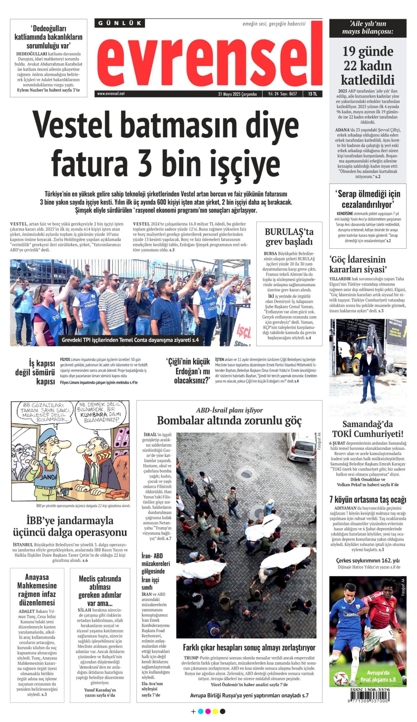 21 Mayıs 2025 gazete manşetleri: Gazeteler, İBB'ye yönelik 3. dalga operasyonunu nasıl gördü?