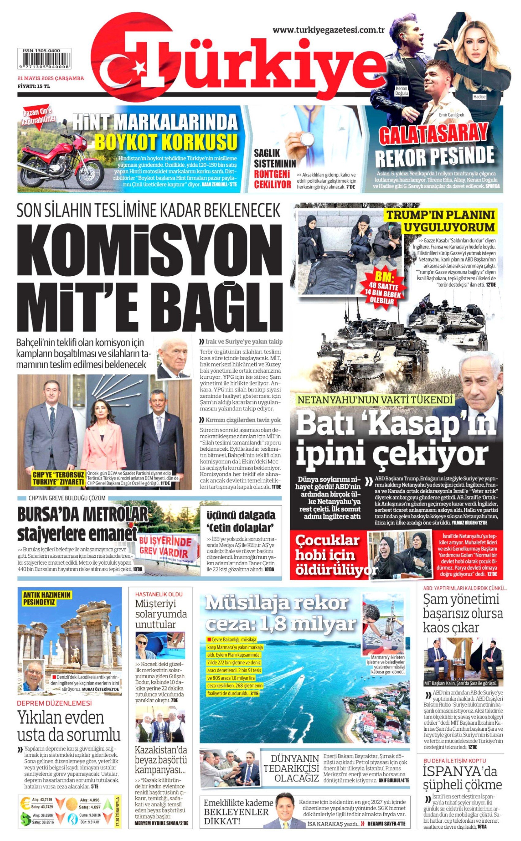 21 Mayıs 2025 gazete manşetleri: Gazeteler, İBB'ye yönelik 3. dalga operasyonunu nasıl gördü?