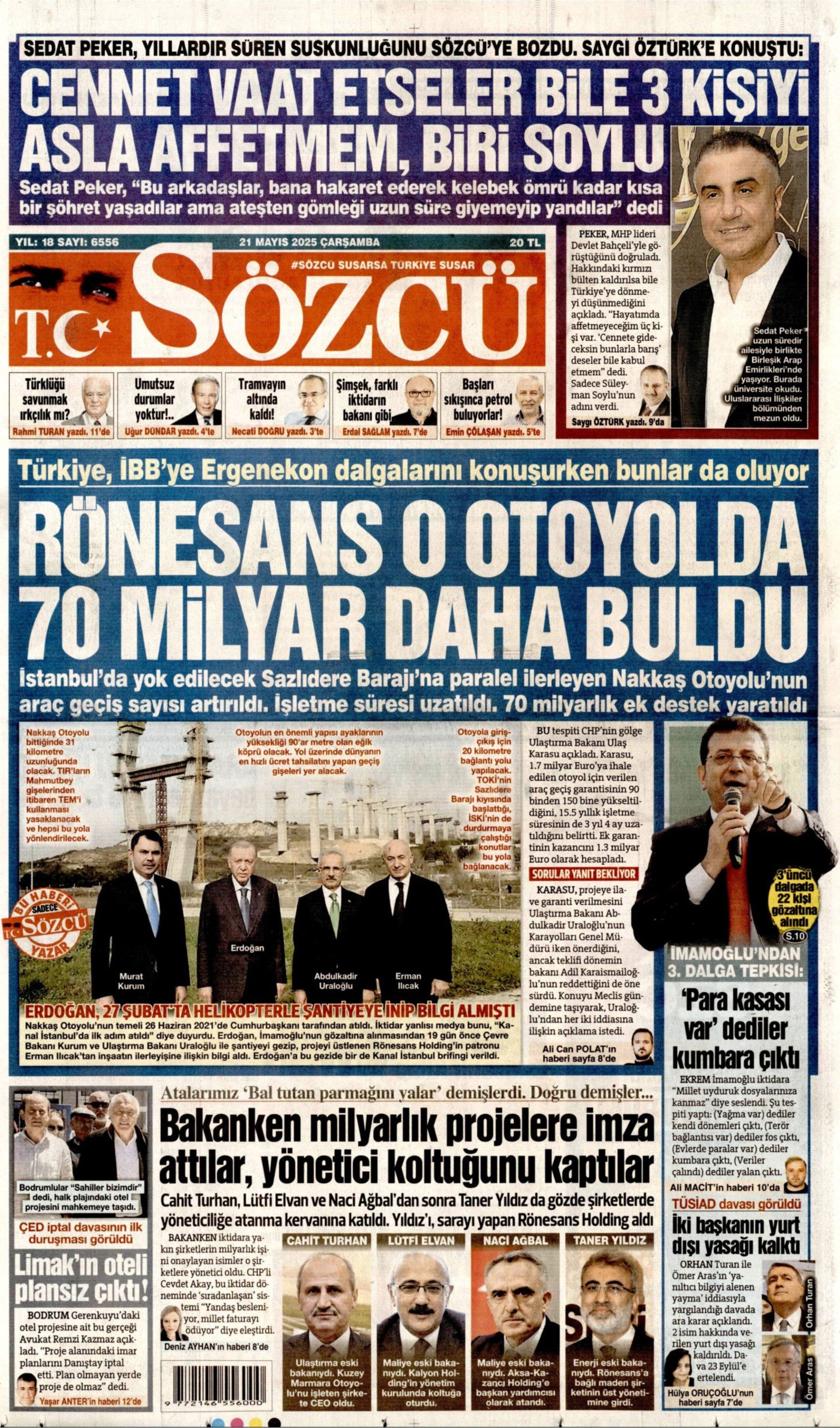 21 Mayıs 2025 gazete manşetleri: Gazeteler, İBB'ye yönelik 3. dalga operasyonunu nasıl gördü?