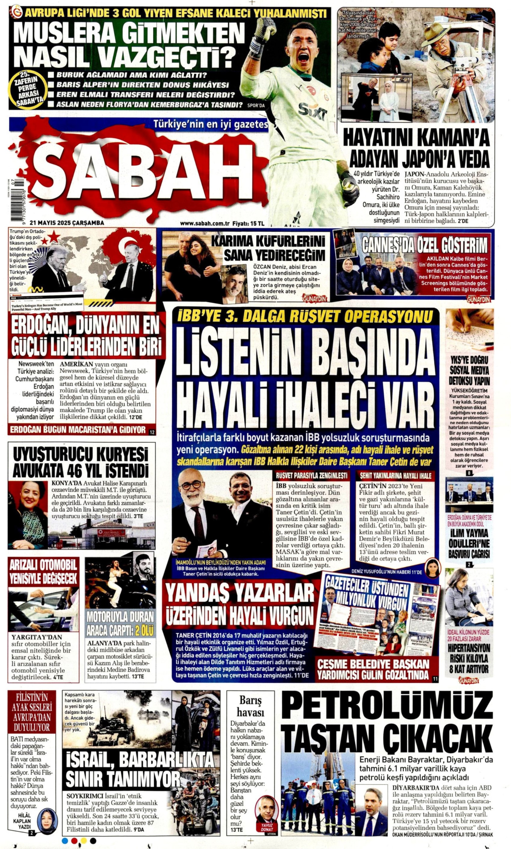21 Mayıs 2025 gazete manşetleri: Gazeteler, İBB'ye yönelik 3. dalga operasyonunu nasıl gördü?