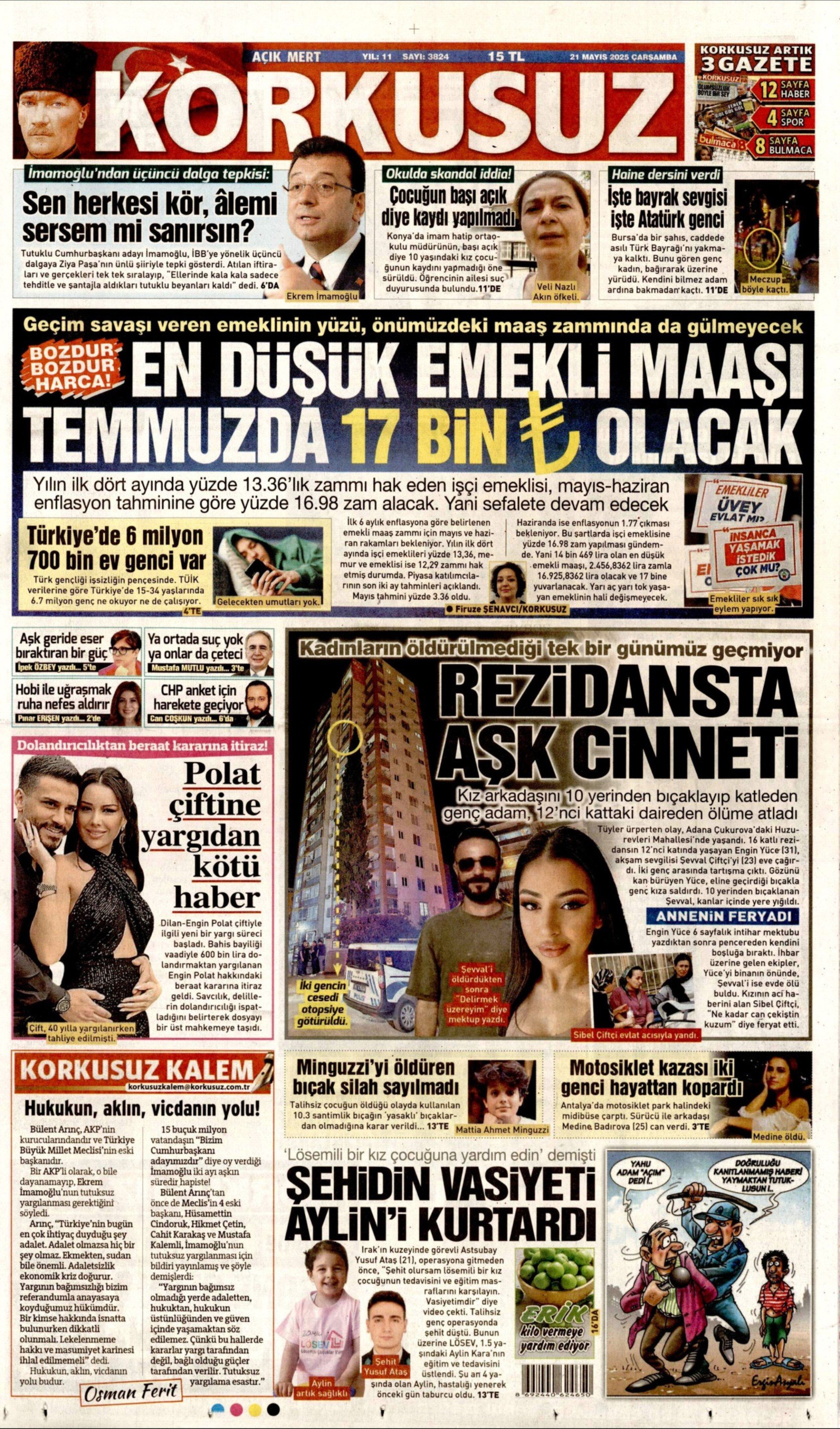 21 Mayıs 2025 gazete manşetleri: Gazeteler, İBB'ye yönelik 3. dalga operasyonunu nasıl gördü?