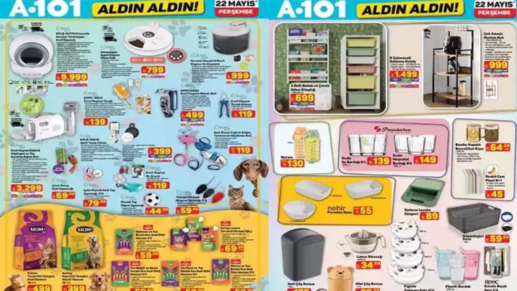 Bugün satışta! A101 Aktüel 22 Mayıs Perşembe kataloğu yayımlandı! Bu hafta A101'e neler geliyor? Hangi ürünler indirimde?
