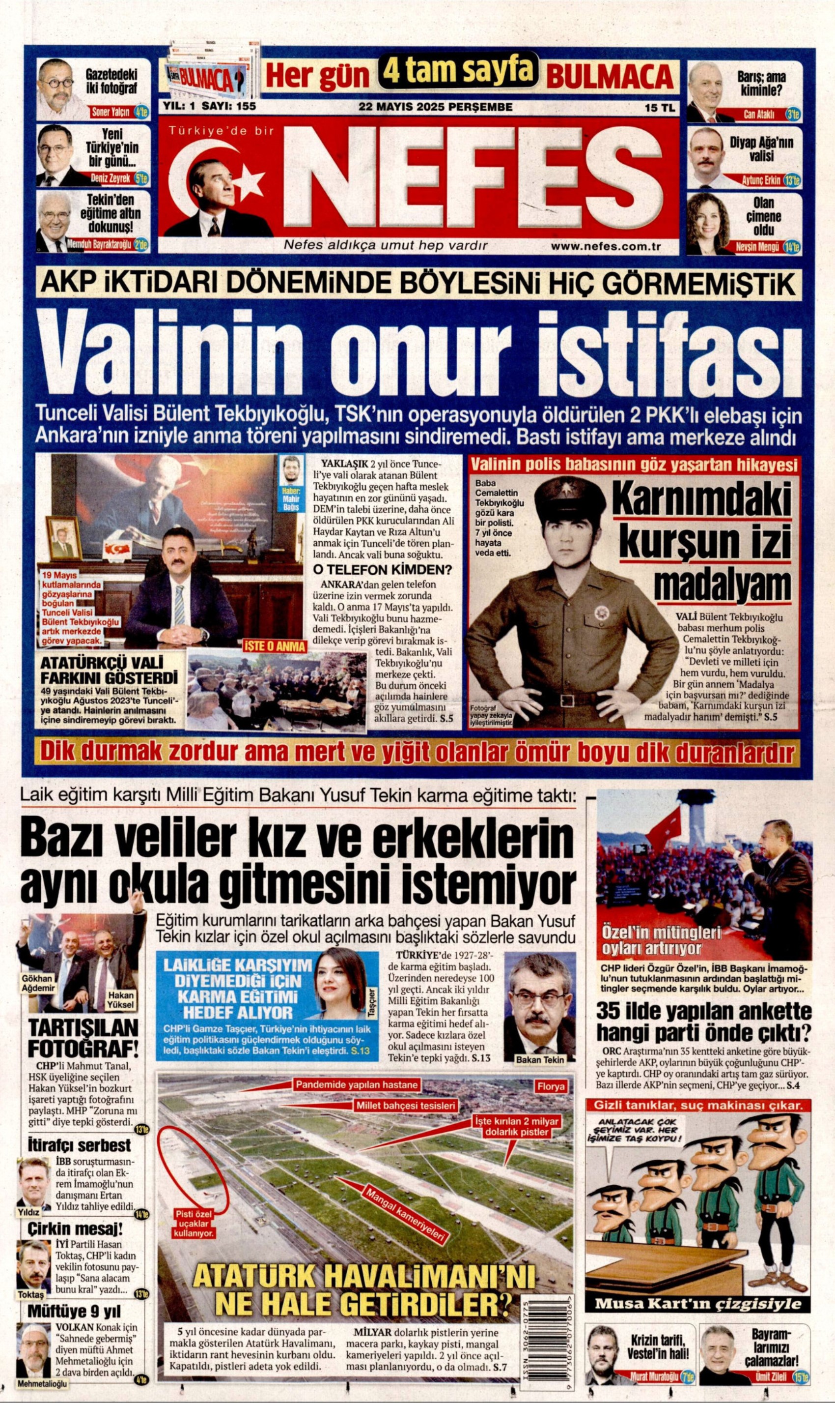 22 Mayıs 2025 gazete manşetleri