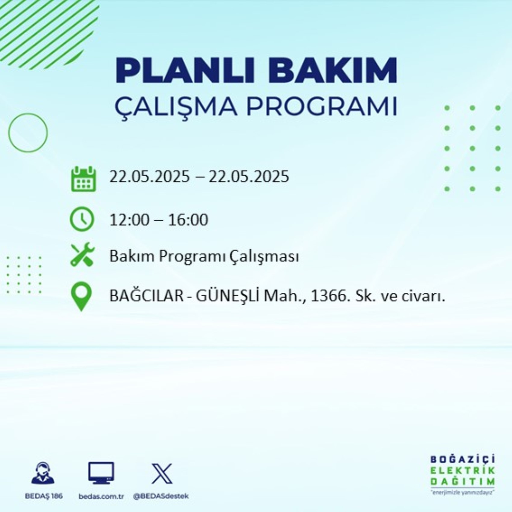 BEDAŞ paylaştı: İstanbul'da 22 Mayıs Perşembe günü elektrik kesintisi yaşanacak ilçeler