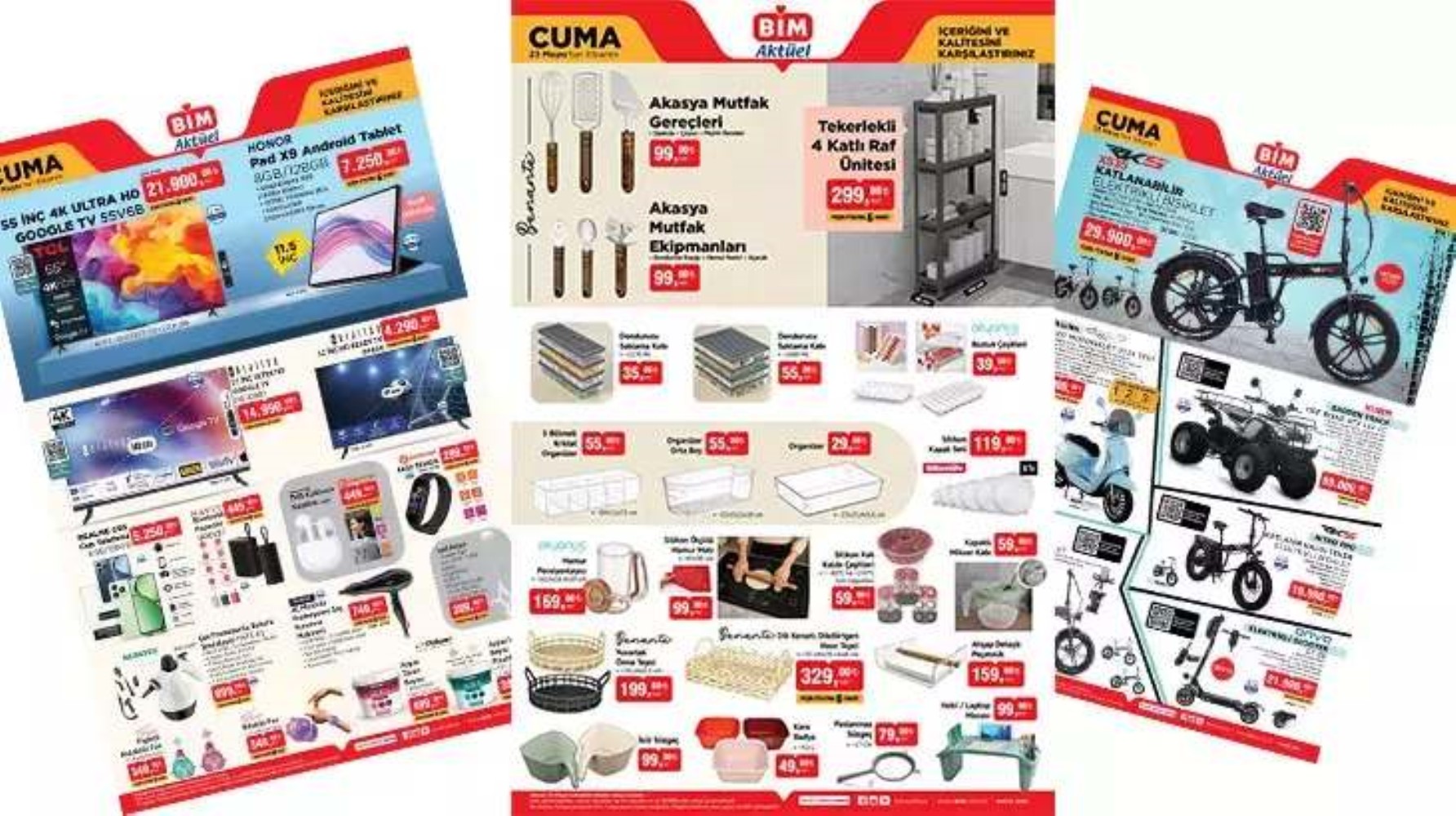 Bugün satışta! BİM 23 Mayıs Cuma Aktüel kataloğu yayımlandı! Bu hafta hangi ürünler satışa çıkacak? Akıllı bileklik, cep telefonu, bluetooth hoparlör...