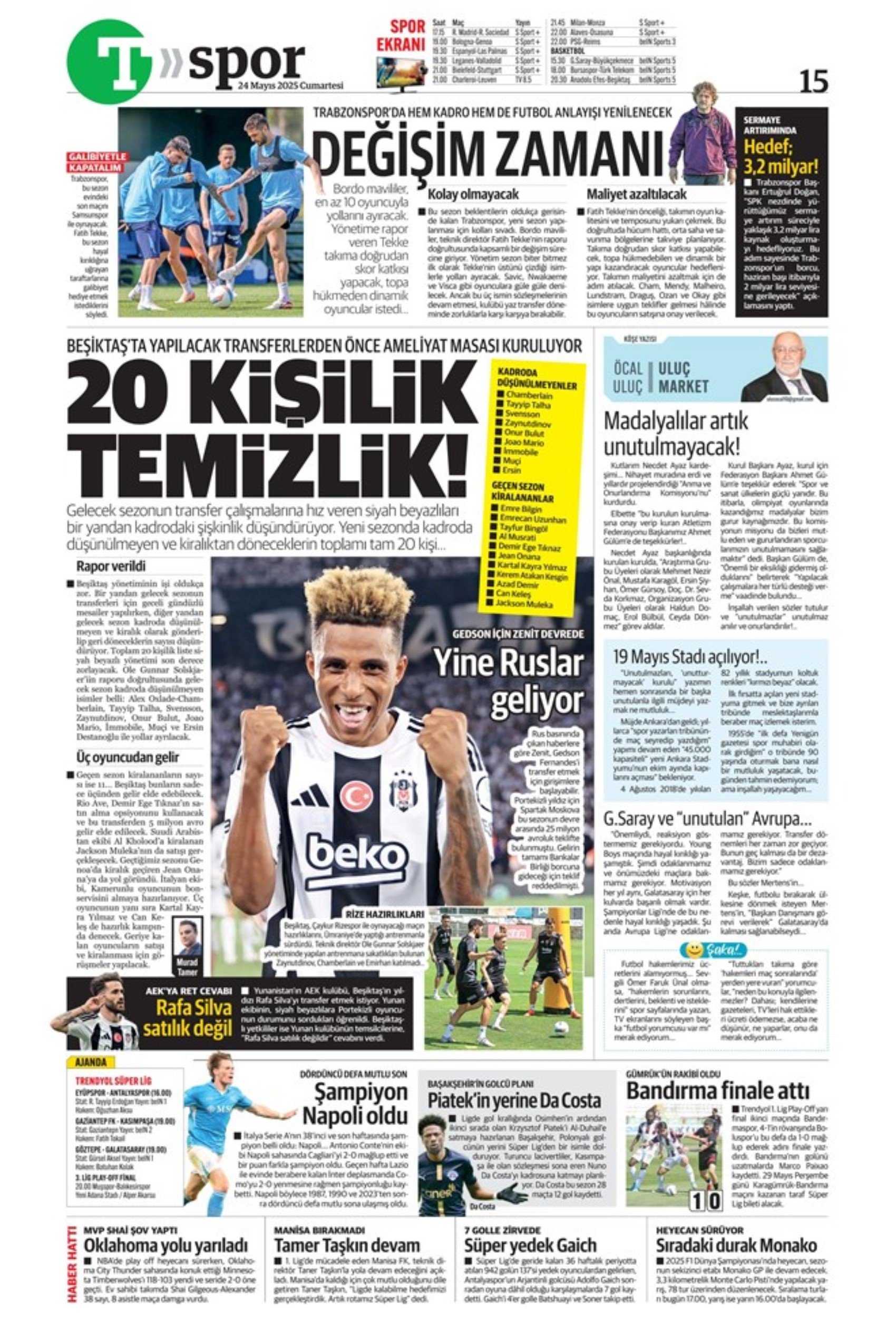 Sporda günün manşetleri: Aziz Yıldırım- Ali Koç zirvesinden öne çıkanlar! Adaylık bilmecesi