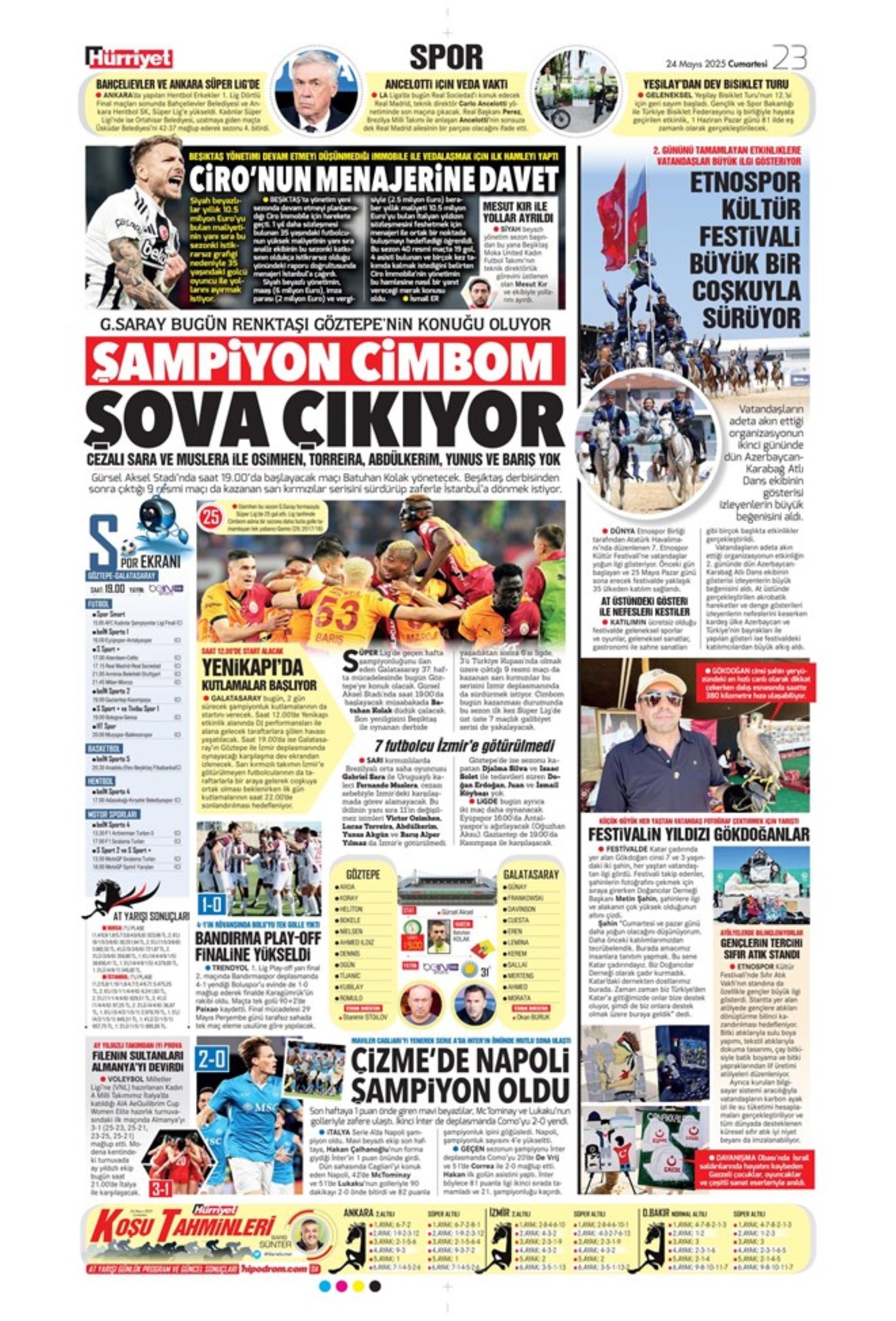 Sporda günün manşetleri: Aziz Yıldırım- Ali Koç zirvesinden öne çıkanlar! Adaylık bilmecesi